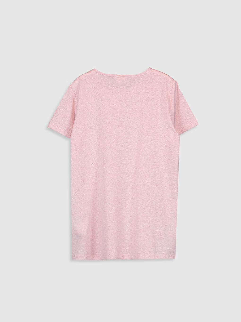 Pembe Kız Çocuk Desenli Pamuklu Tişört-1