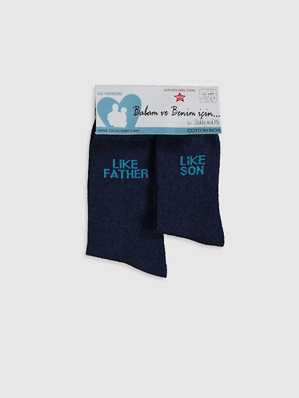 İndigo Baba Oğul Soket Çorap 2'li