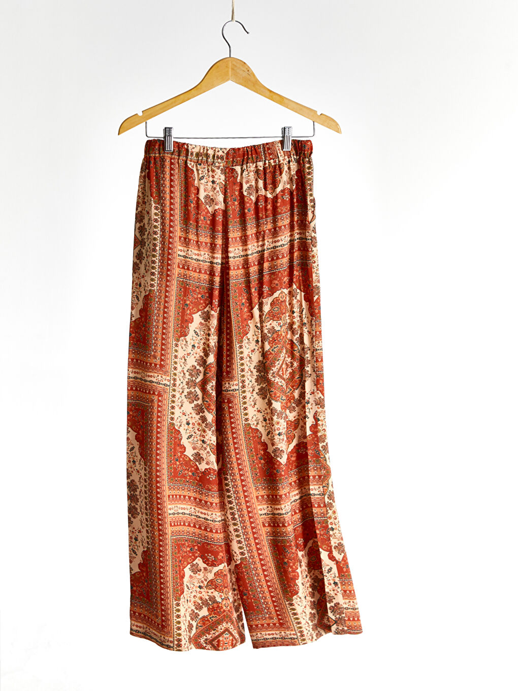 Elastic Waist Viscose Palazzo Pants-1