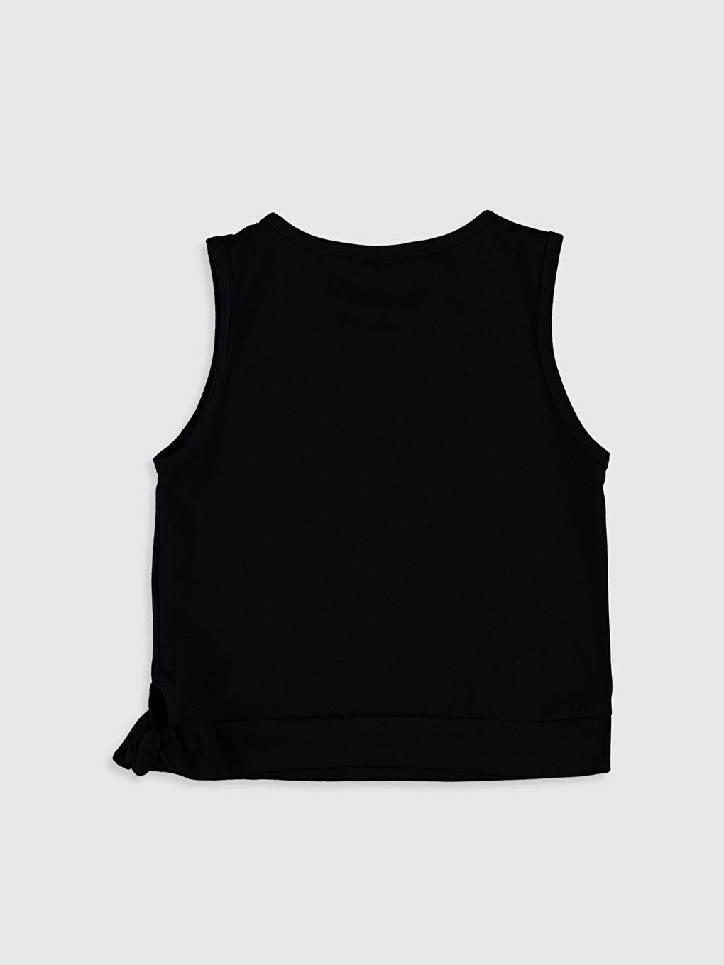 Siyah Bisiklet Yaka Kız Çocuk Atlet-1