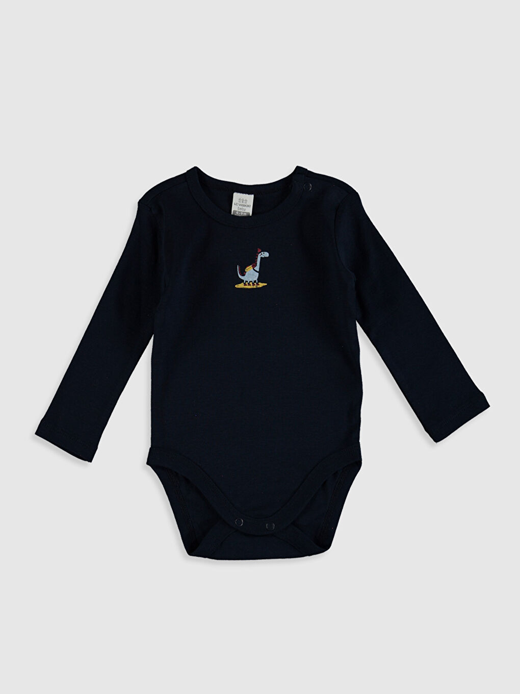 Sarı Bisiklet Yaka Uzun Kollu Erkek Bebek Pamuklu Çıtçıtlı Body 2'li-5