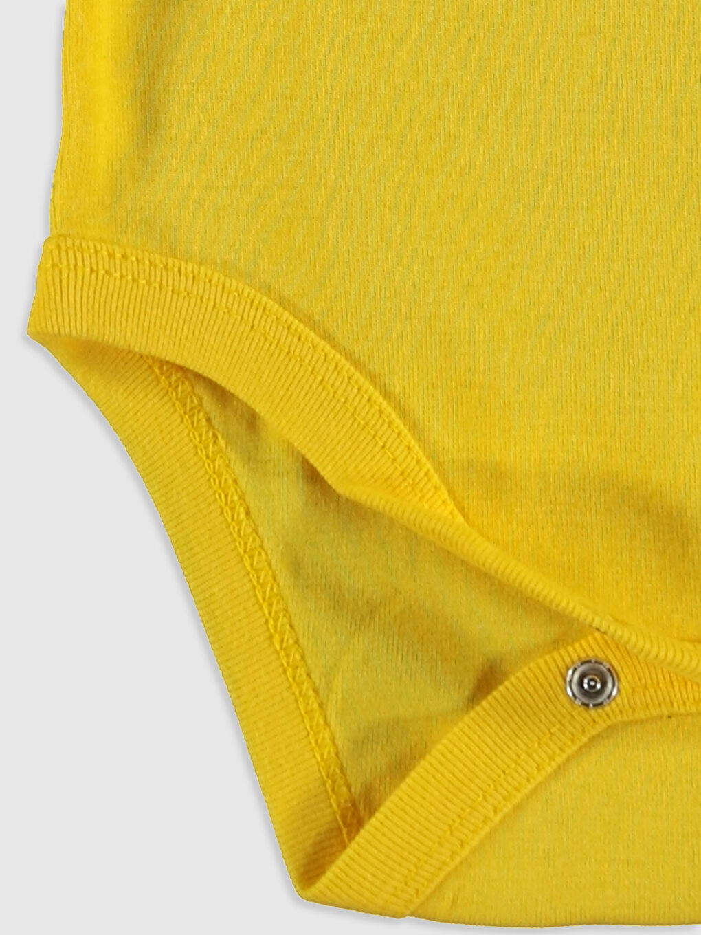 Sarı Bisiklet Yaka Uzun Kollu Erkek Bebek Pamuklu Çıtçıtlı Body 2'li-2