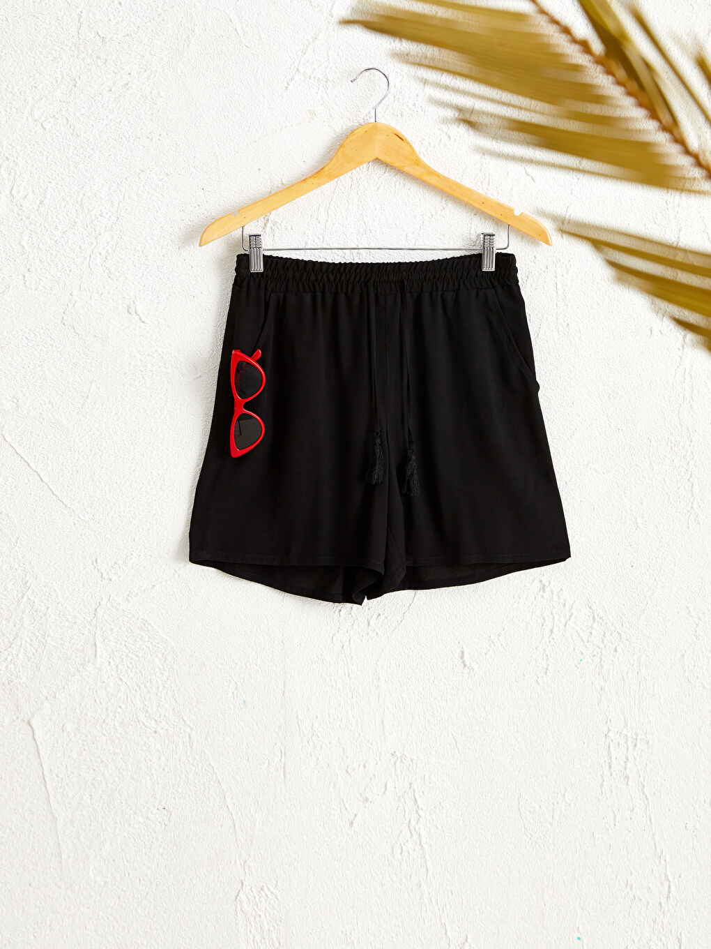 Elastic Waist Viscose Shorts