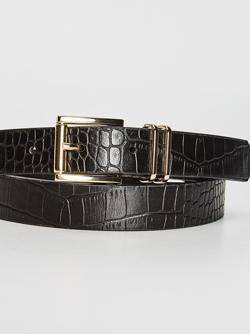 Karışık Deri Görünümlü Kemer 2'li-2