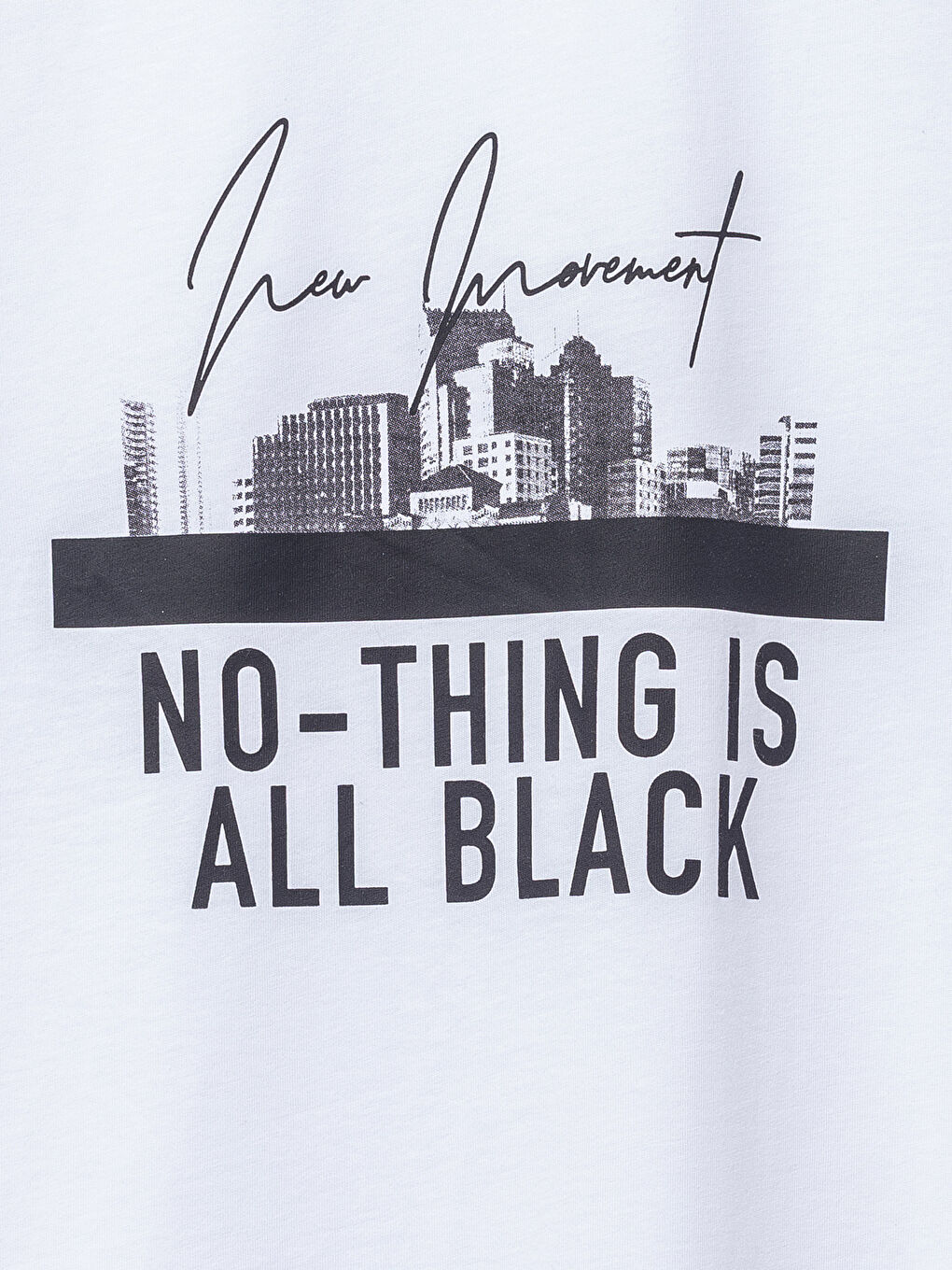 Beyaz Penye Erkek Tişört-2