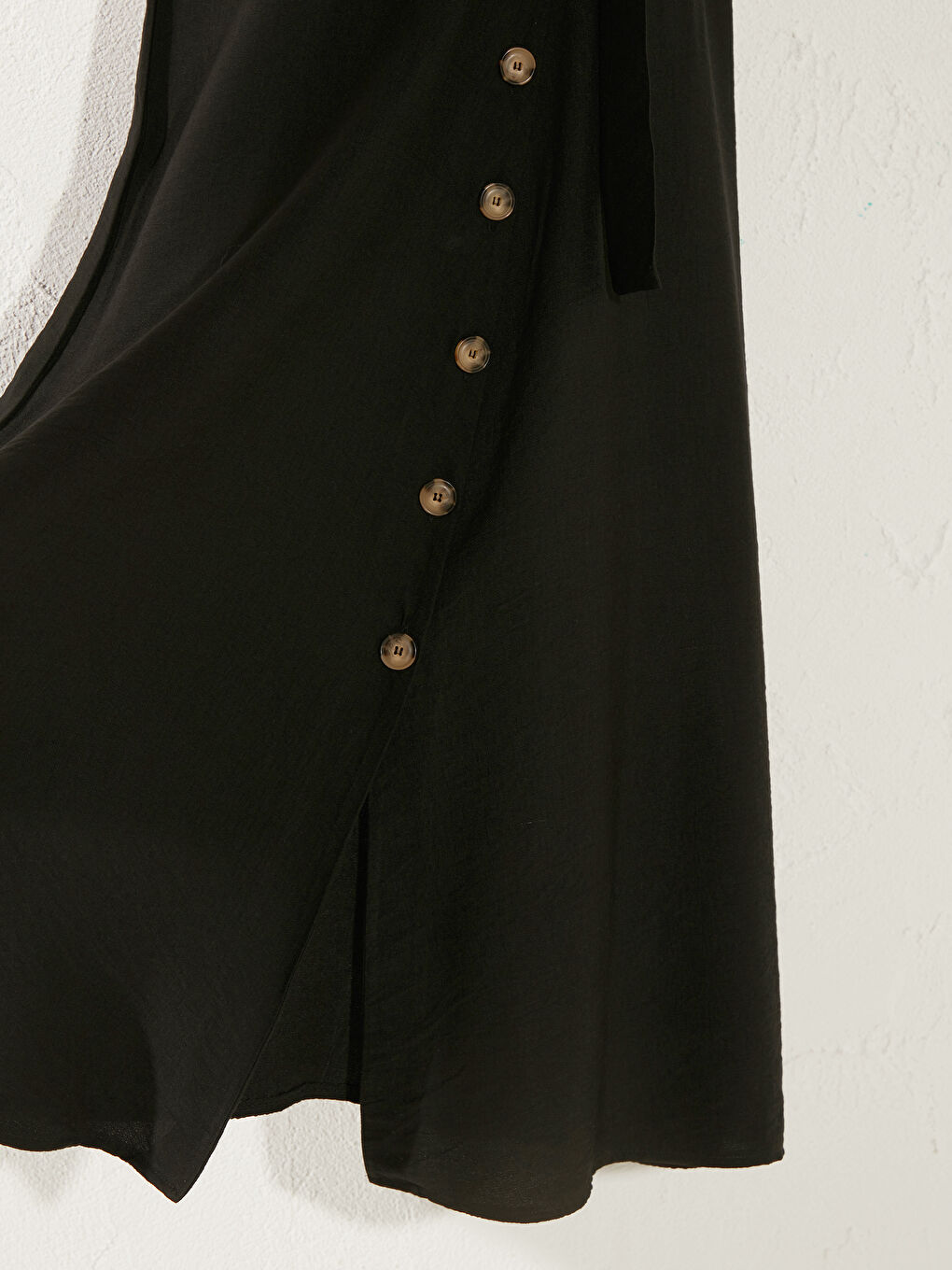 Siyah Kuşaklı Viskon Hamile Elbise-2