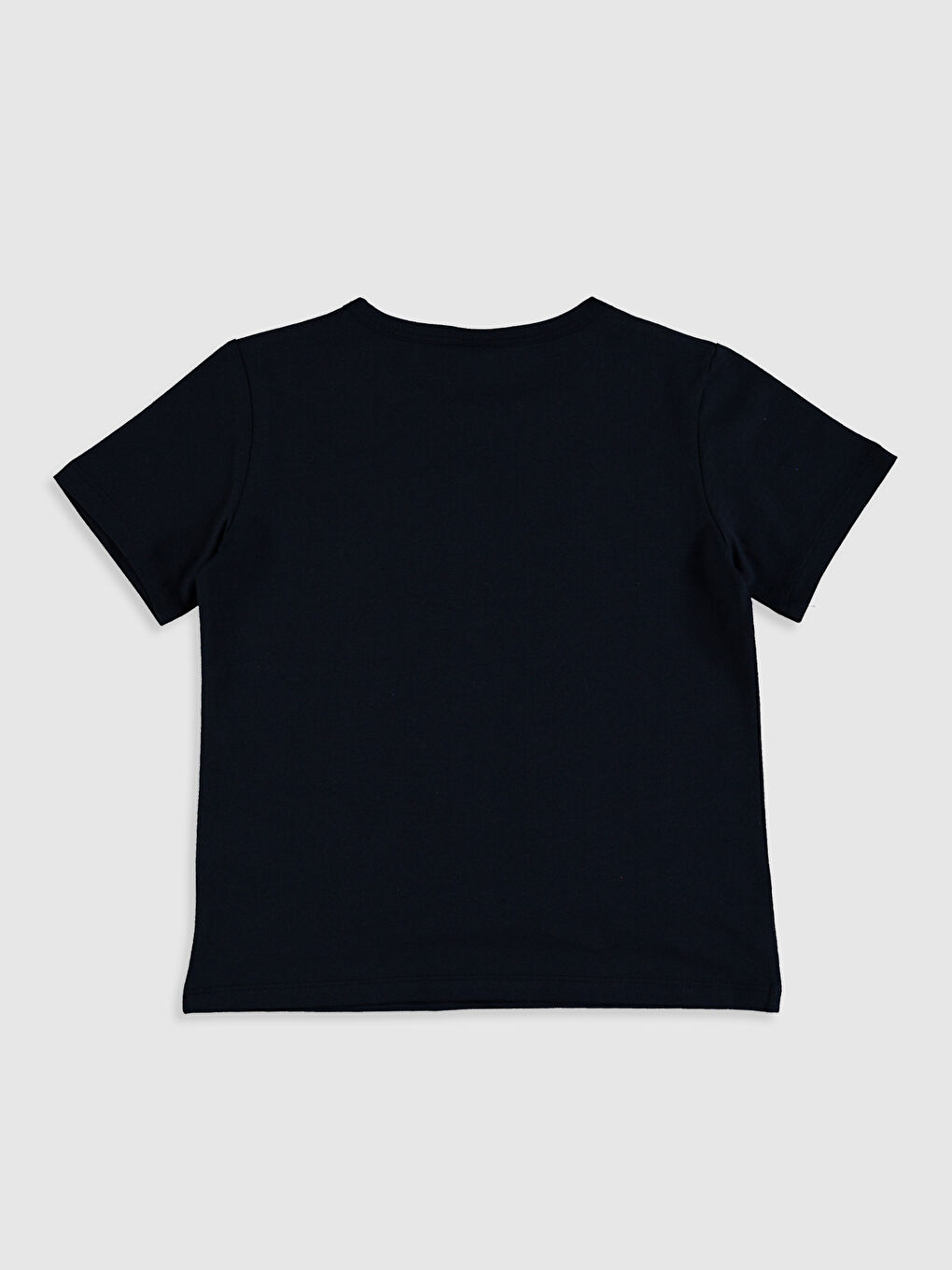 Lacivert Bisiklet Yaka Kısa Kollu Erkek Çocuk Tişört-1