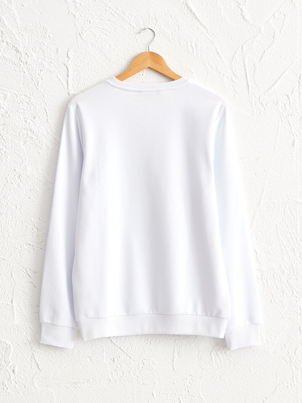 Beyaz Bisiklet Yaka İstanbul Baskılı İnce Sweatshirt Baba Oğul Kombini-1