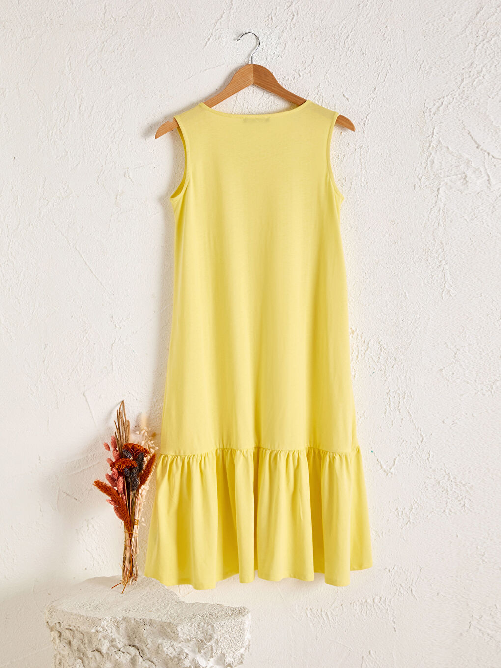 Ruffle Detailed Cotton Maternity Dress-1