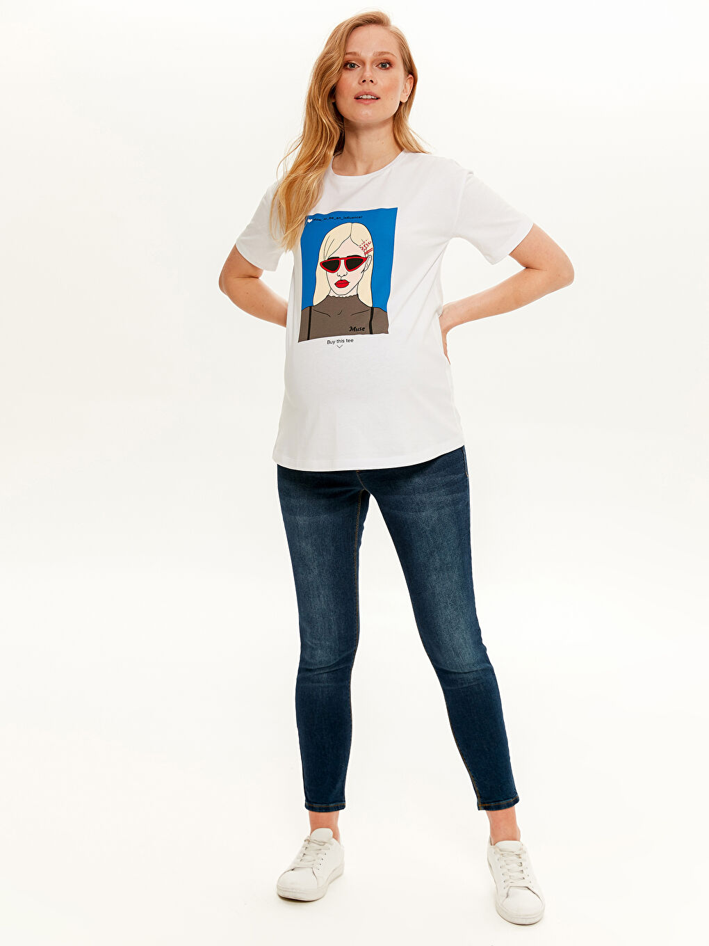 Printed Cotton Maternity T-Shirt-3