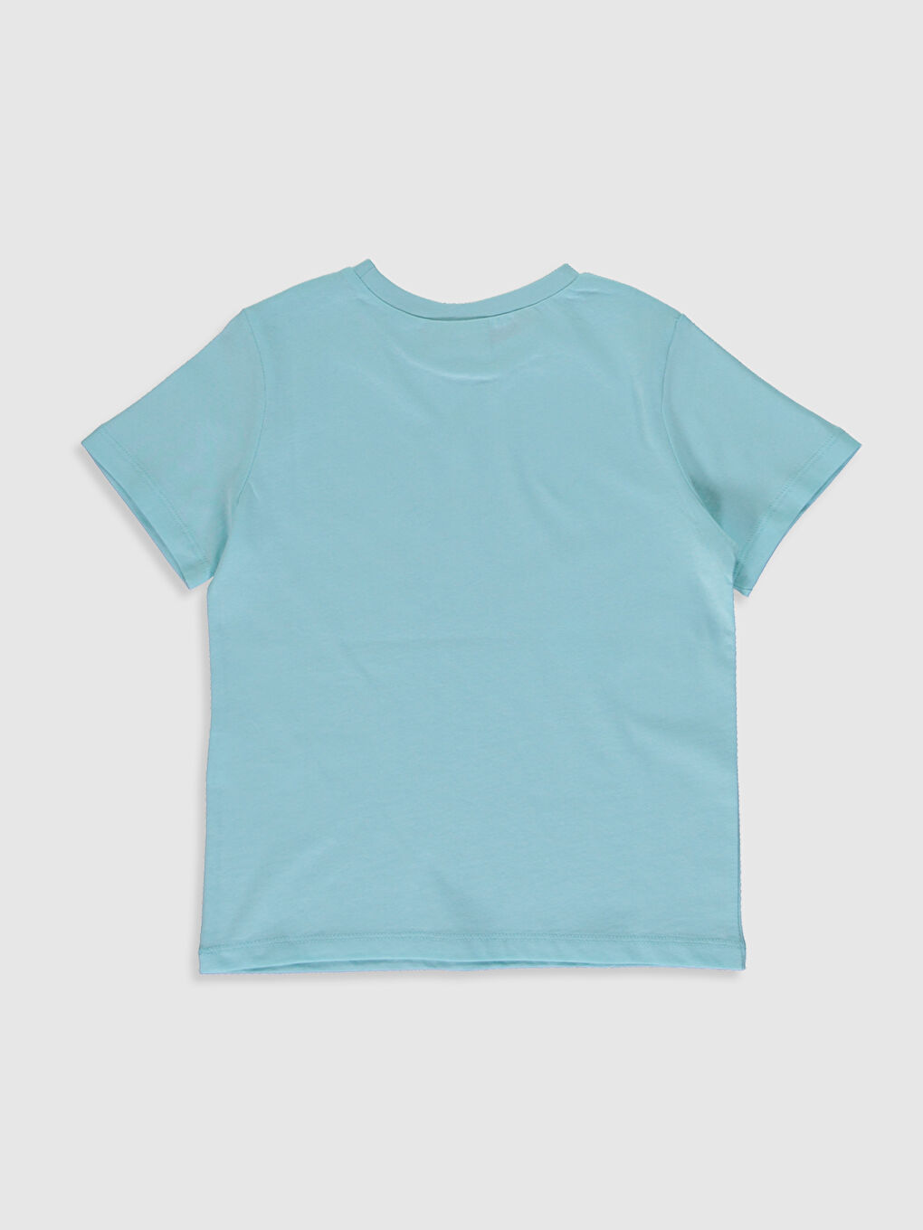 Yeşil Bisiklet Yaka Kısa Kollu Kız Çocuk Tişört-1