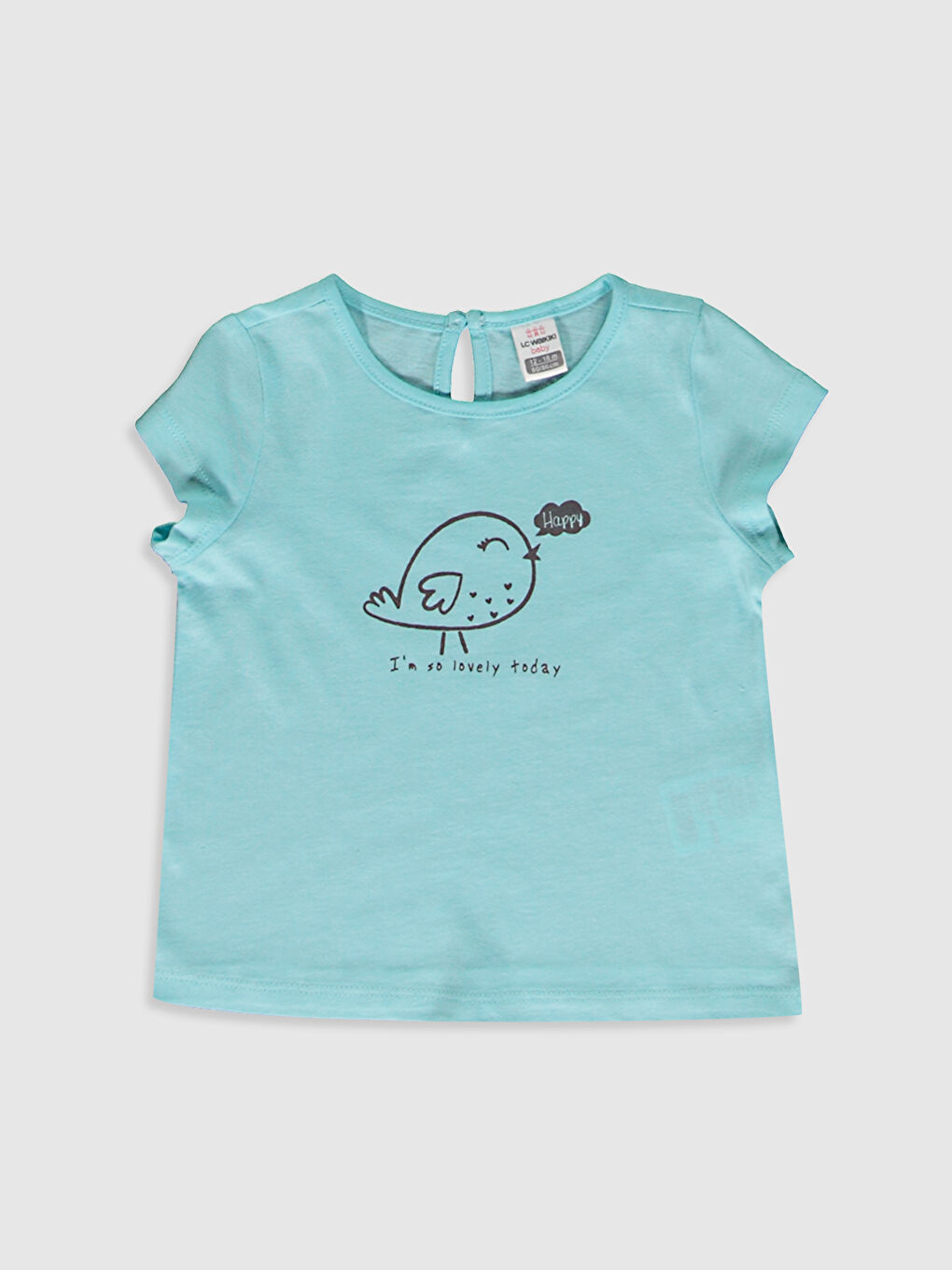 Mavi Kız Bebek Baskılı Tişört