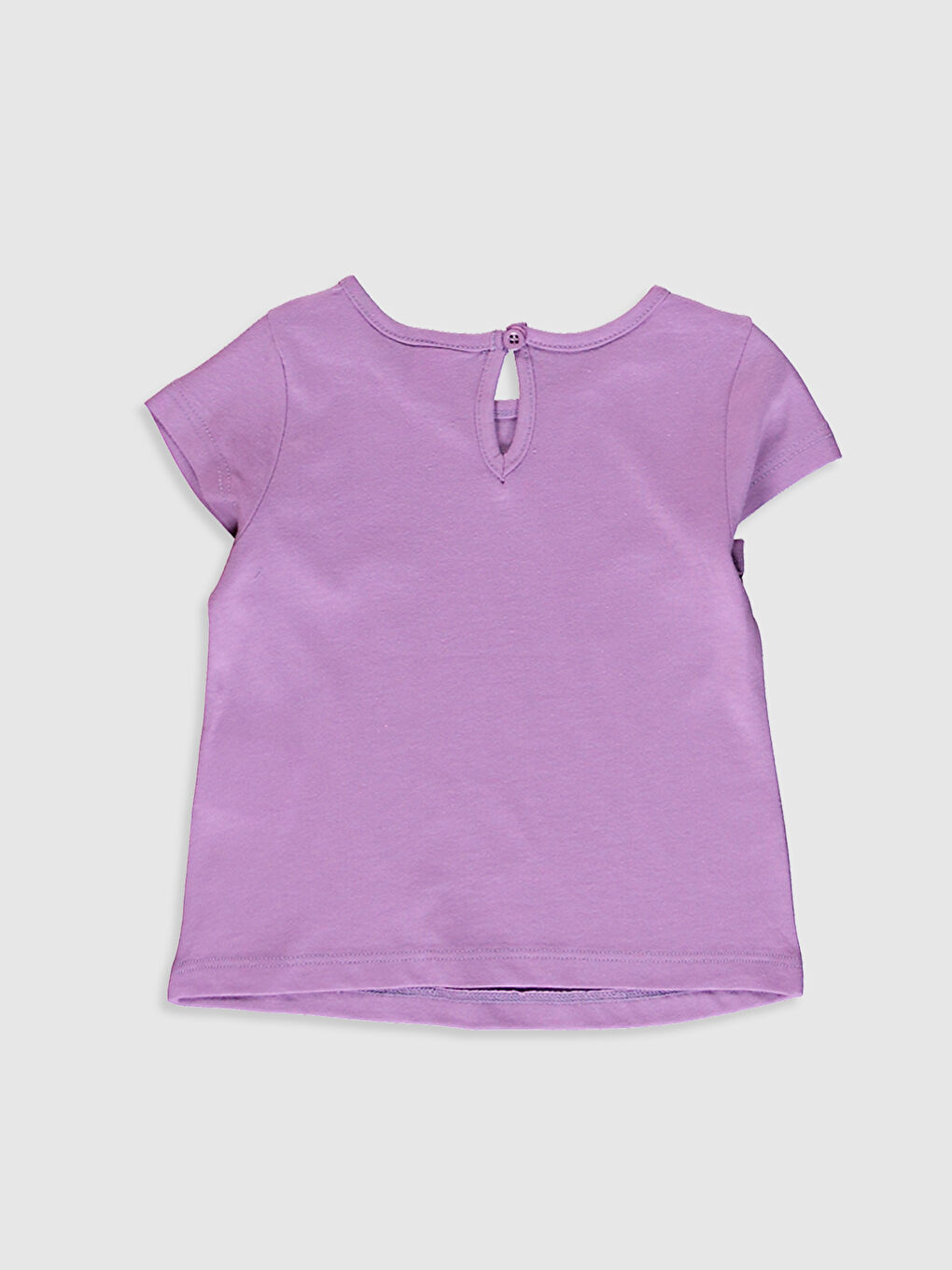 Lila Kız Bebek Baskılı Tişört-1
