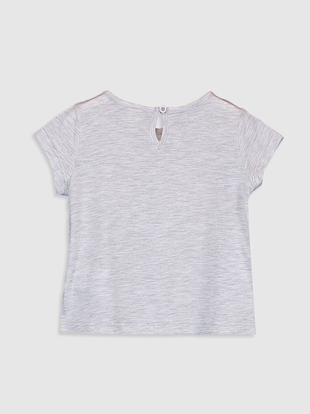 Gri Kız Bebek Baskılı Tişört-1