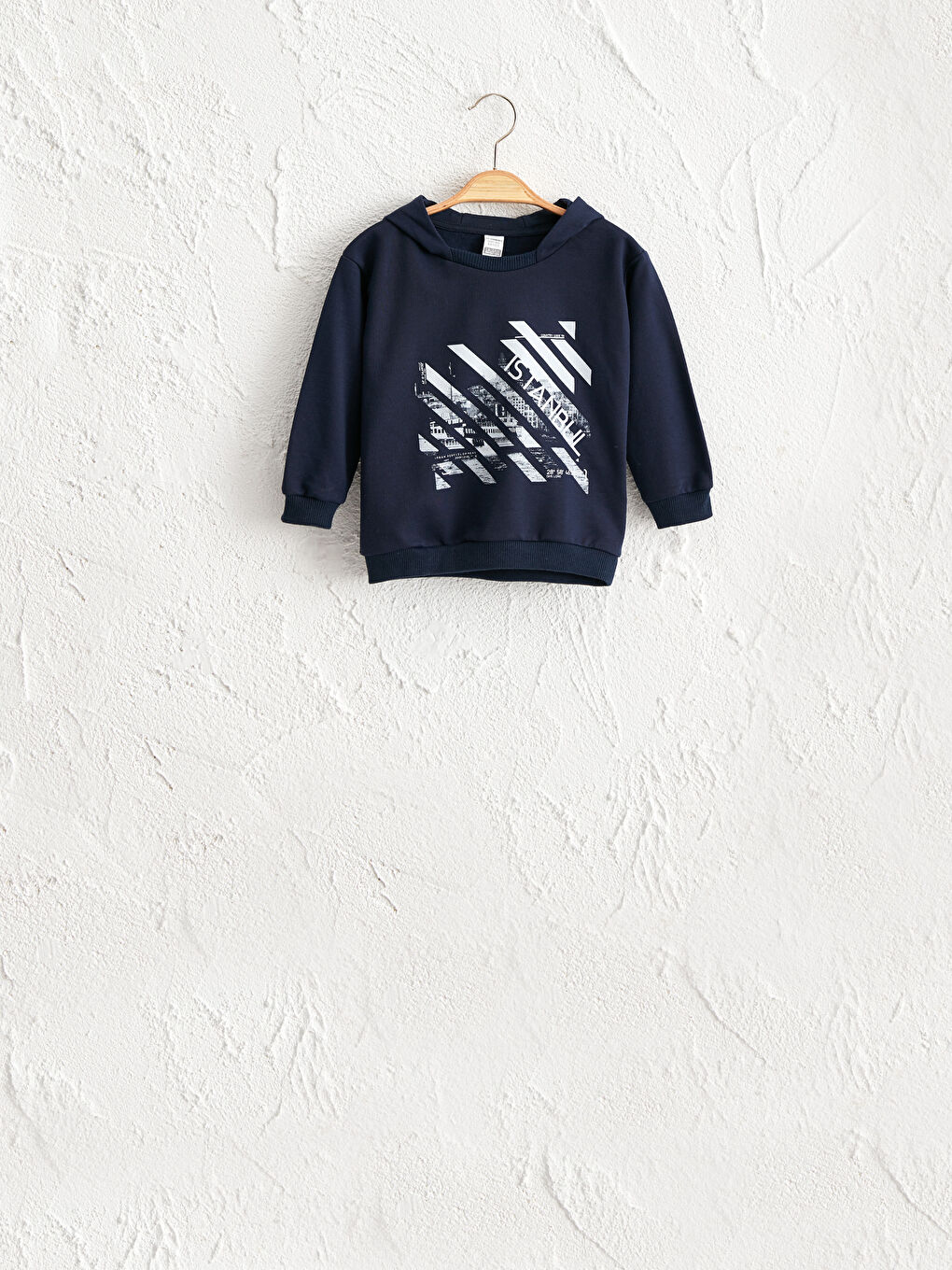 Lacivert Erkek Bebek Baskılı Sweatshirt Baba Oğul Kombini