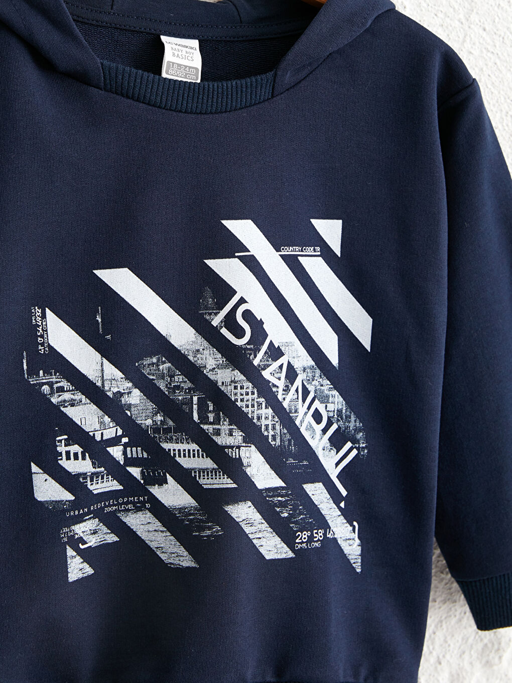 Lacivert Erkek Bebek Baskılı Sweatshirt Baba Oğul Kombini-2