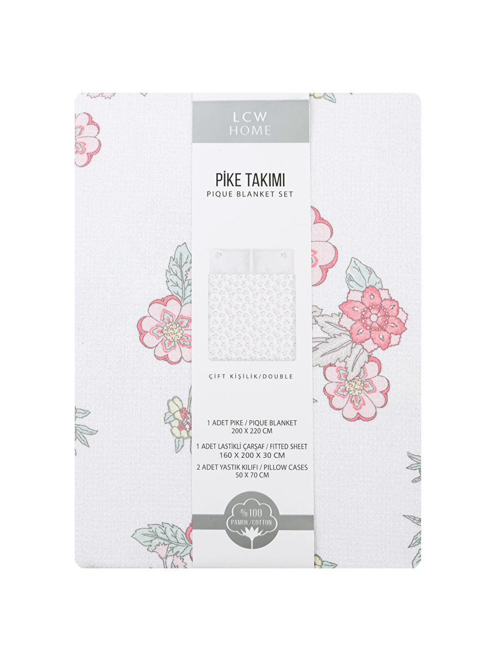 Pembe Çift Kişilik Pike Takımı-4