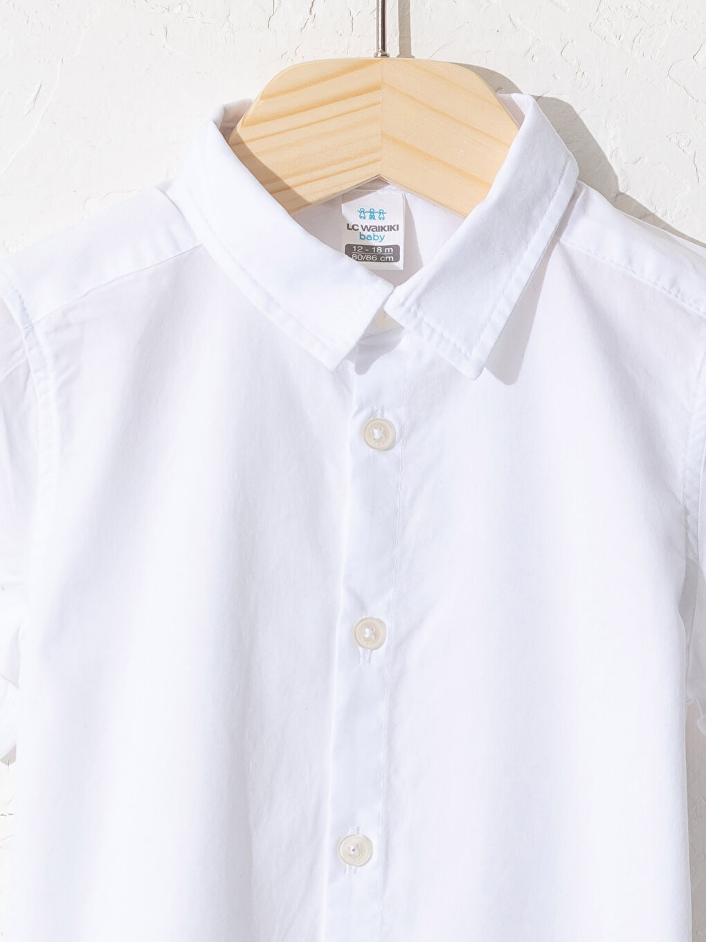 Beyaz Erkek Bebek Gömlek-2
