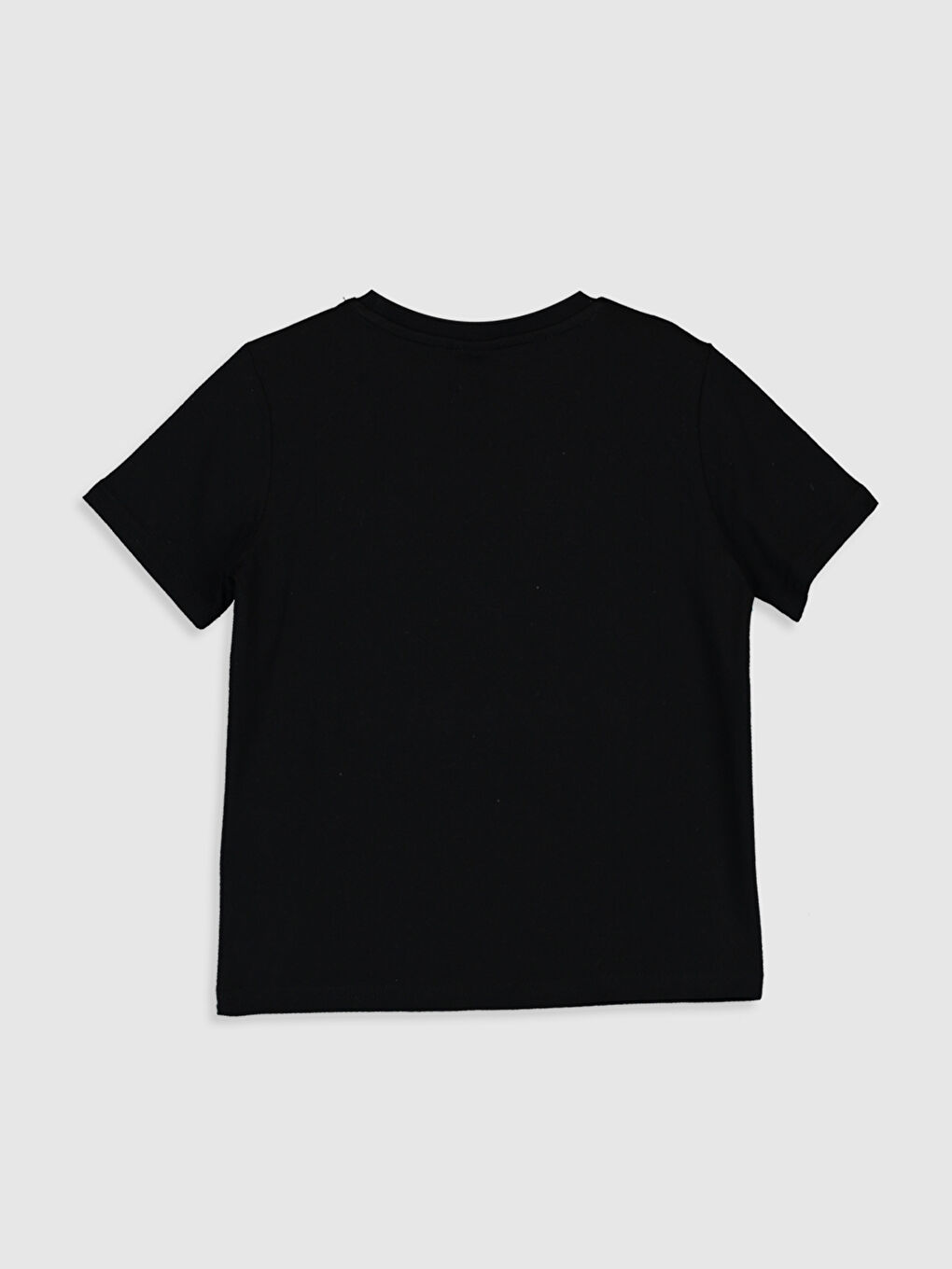 Siyah Bisiklet Yaka Kısa Kollu Erkek Çocuk Tişört-4