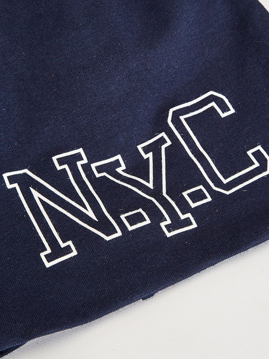 Lacivert Erkek Çocuk Baskılı Pamuklu Jarse Bere-1