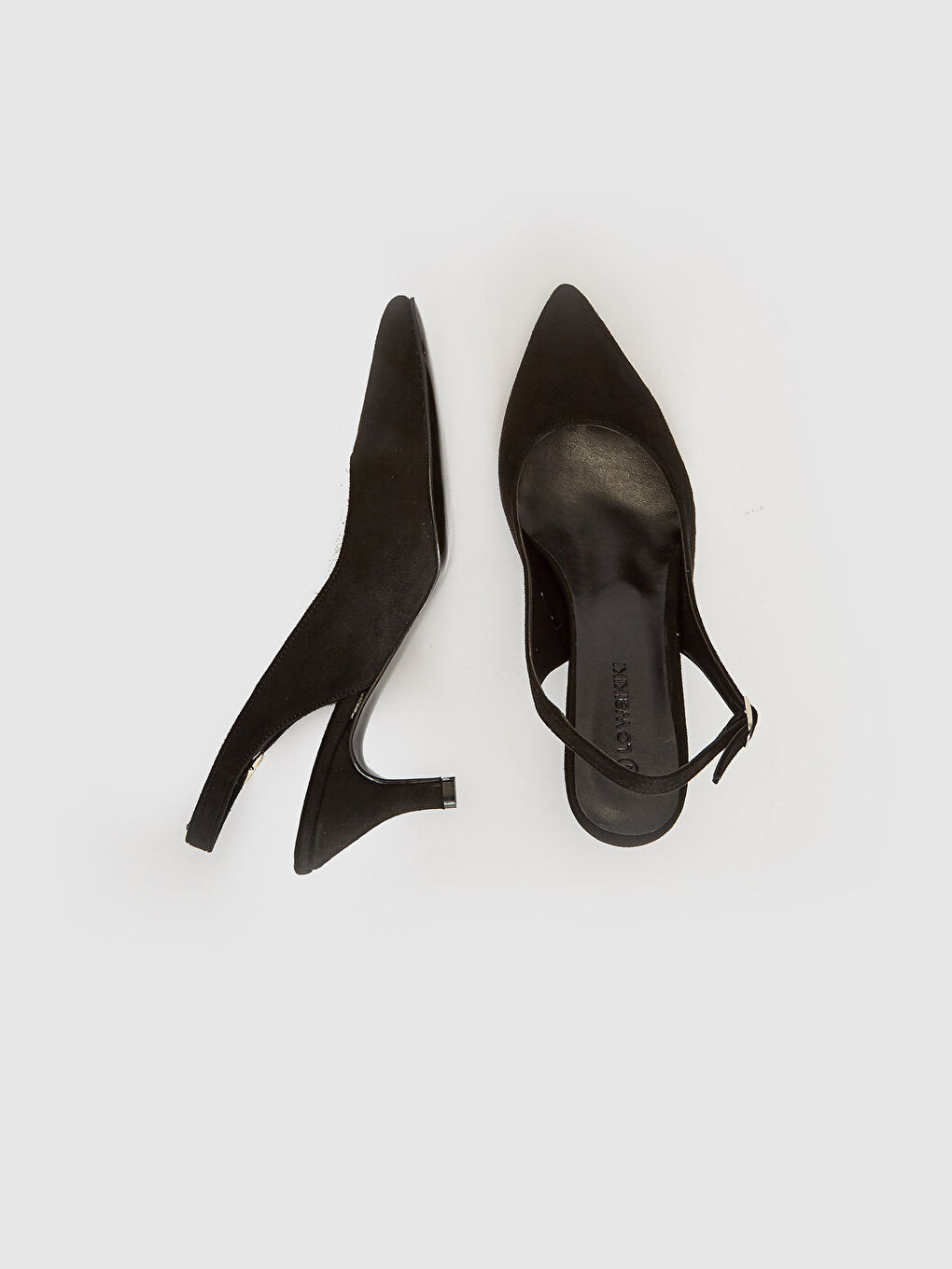 Siyah Kadın Sivri Burun Topuklu Ayakkabı-2