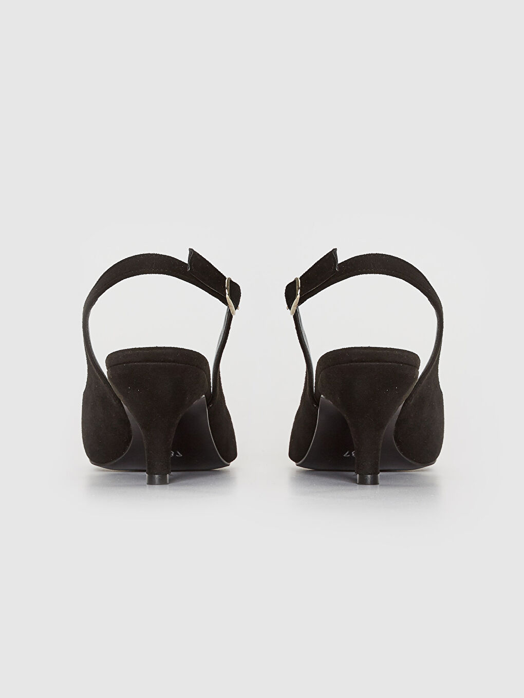 Siyah Kadın Sivri Burun Topuklu Ayakkabı-4