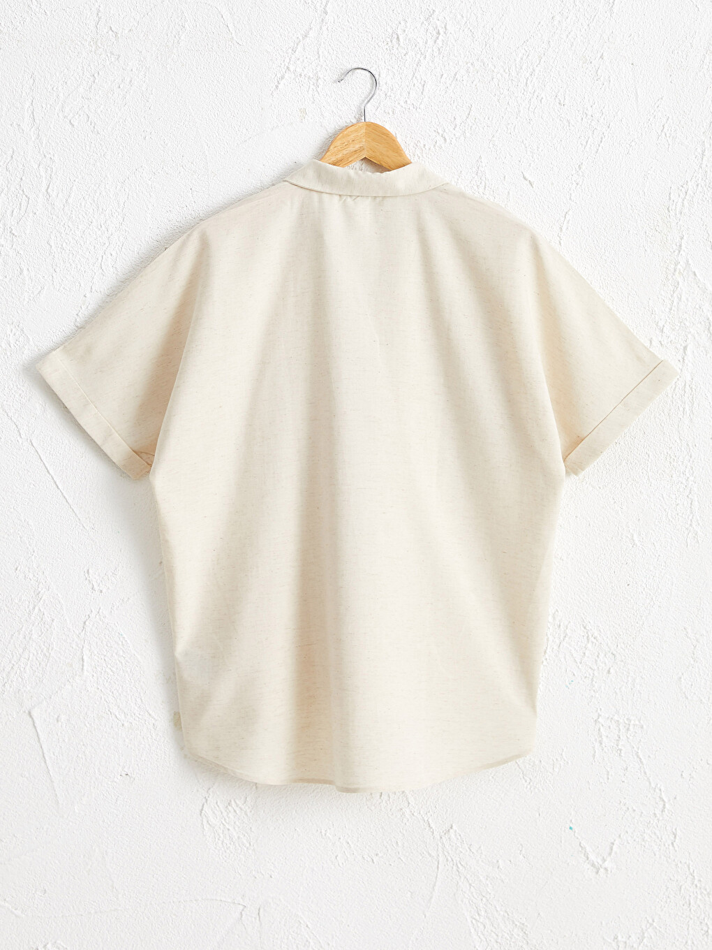 Pocket Detailed Plain Viscose Shirt-1