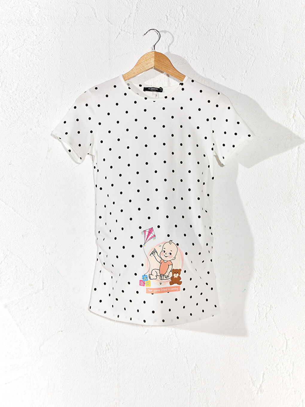 Crew Neck Short Sleeve Maternity T-Shirt