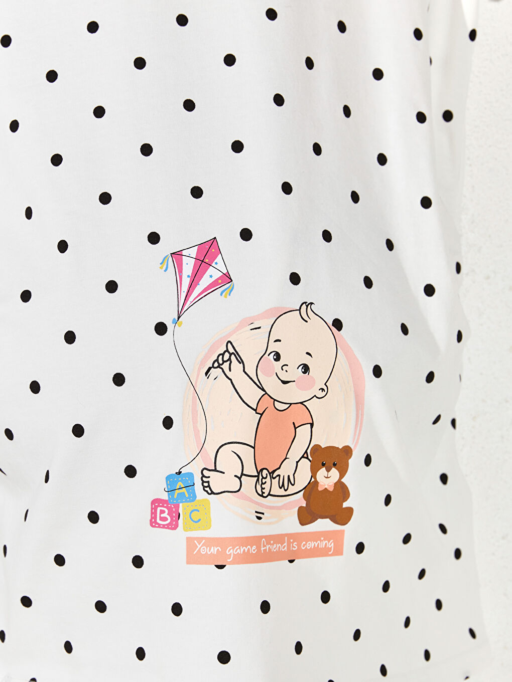 Crew Neck Short Sleeve Maternity T-Shirt-2