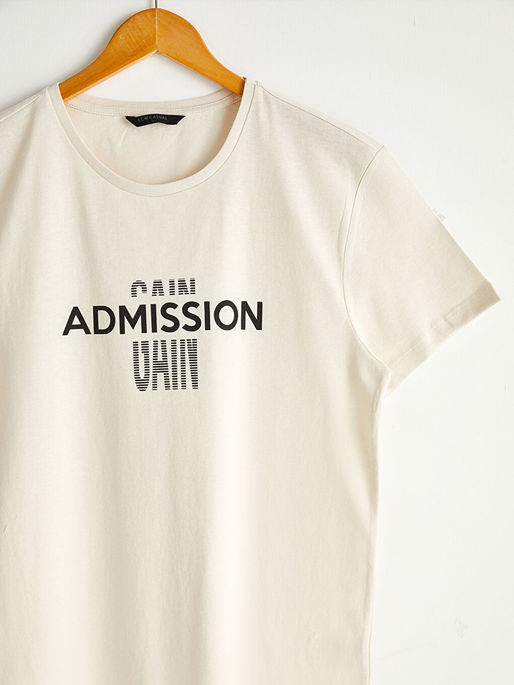 Футболка из чесаного хлопка с круглым вырезом и принтом-2