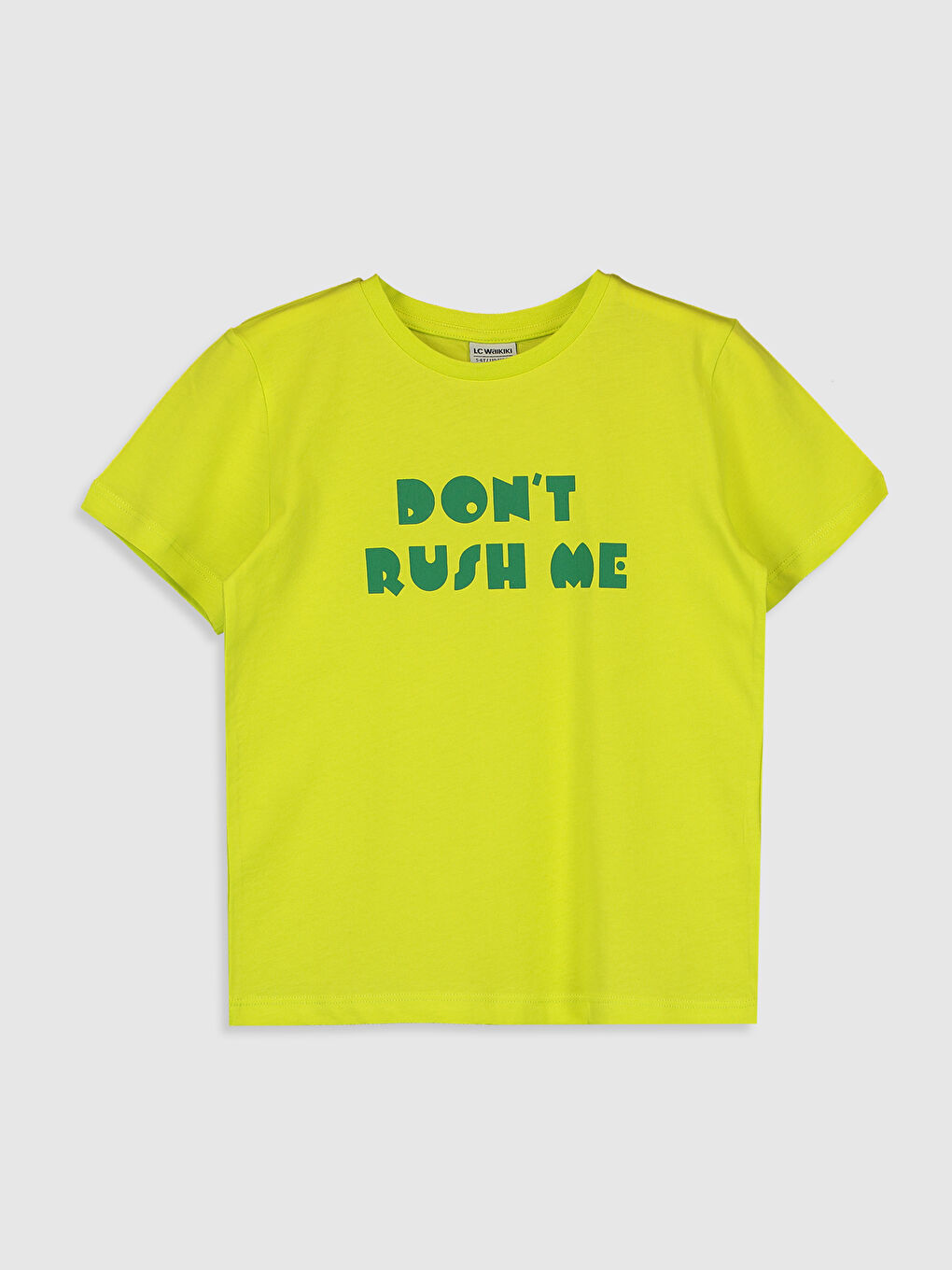 Yeşil Bisiklet Yaka Kısa Kollu Erkek Çocuk Tişört-1