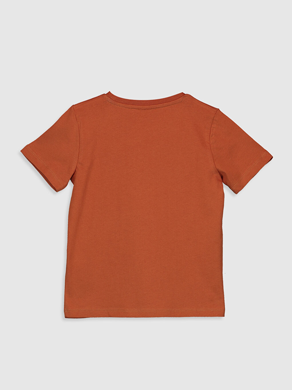 Turuncu Bisiklet Yaka Kısa Kollu Erkek Çocuk Tişört-2