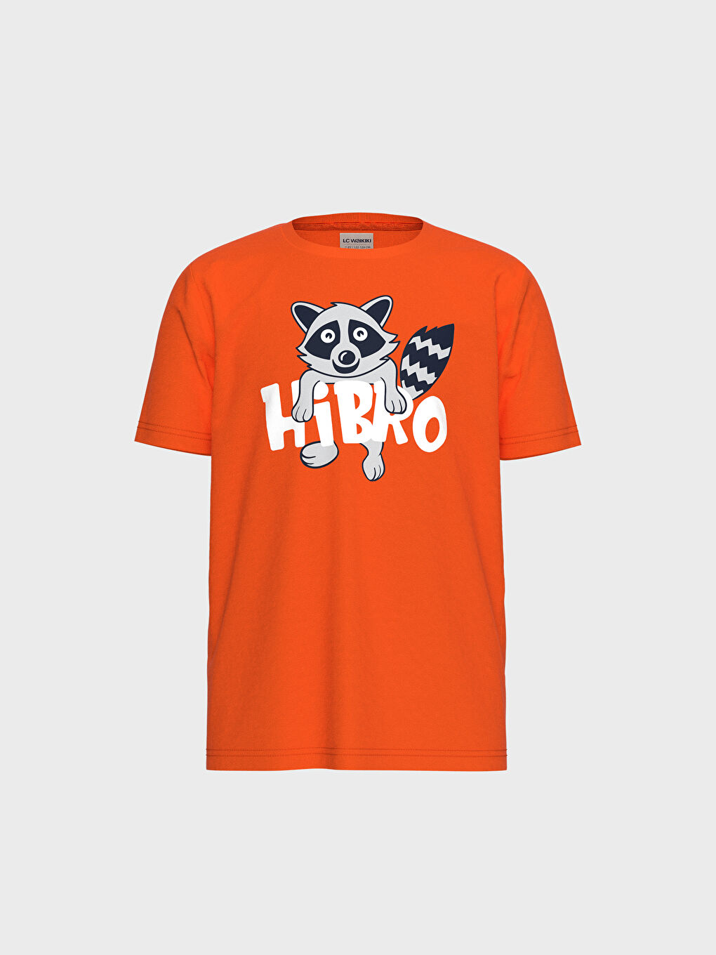 Turuncu Bisiklet Yaka Kısa Kollu Erkek Çocuk Tişört-1