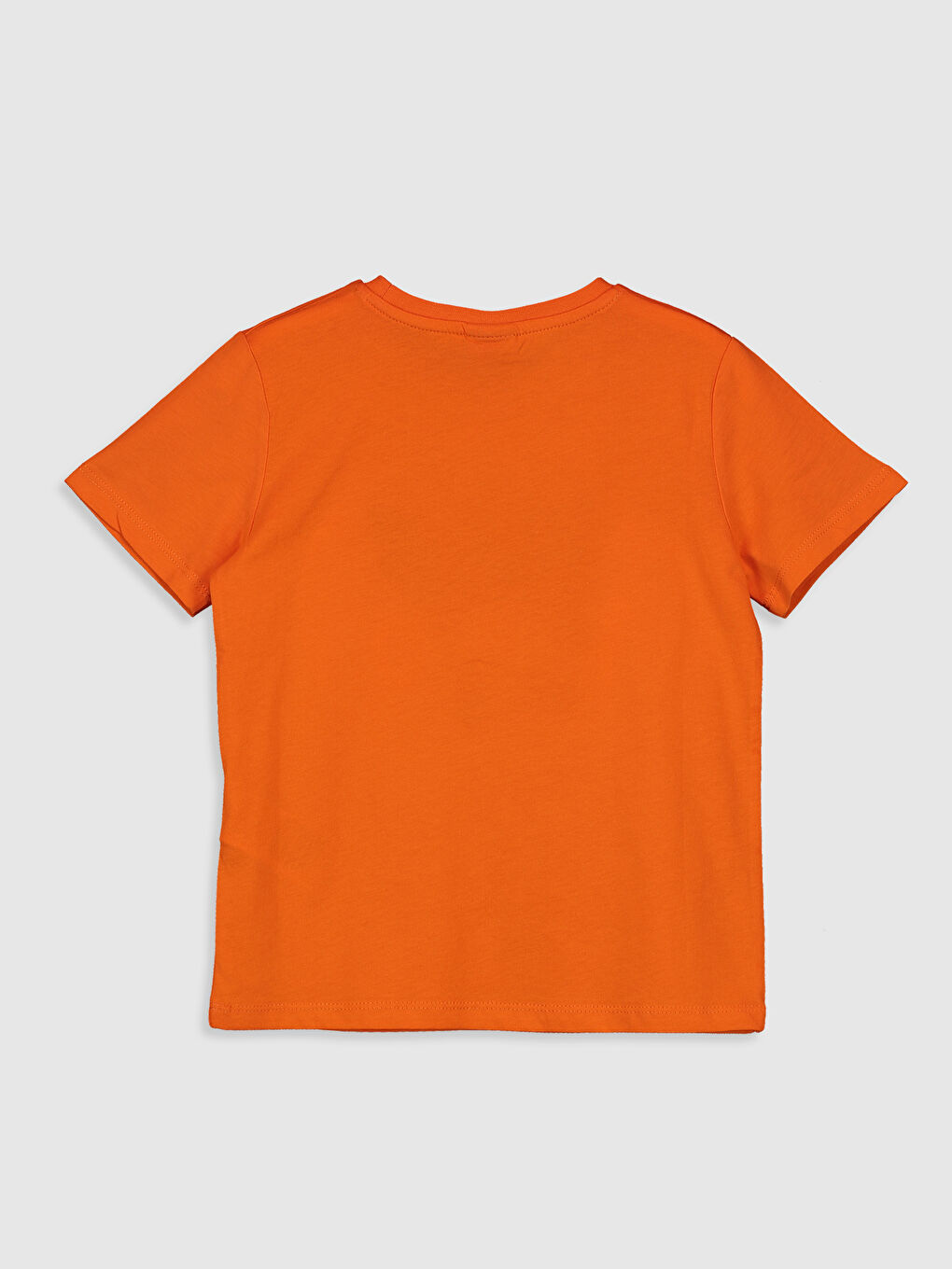 Turuncu Bisiklet Yaka Kısa Kollu Erkek Çocuk Tişört-2