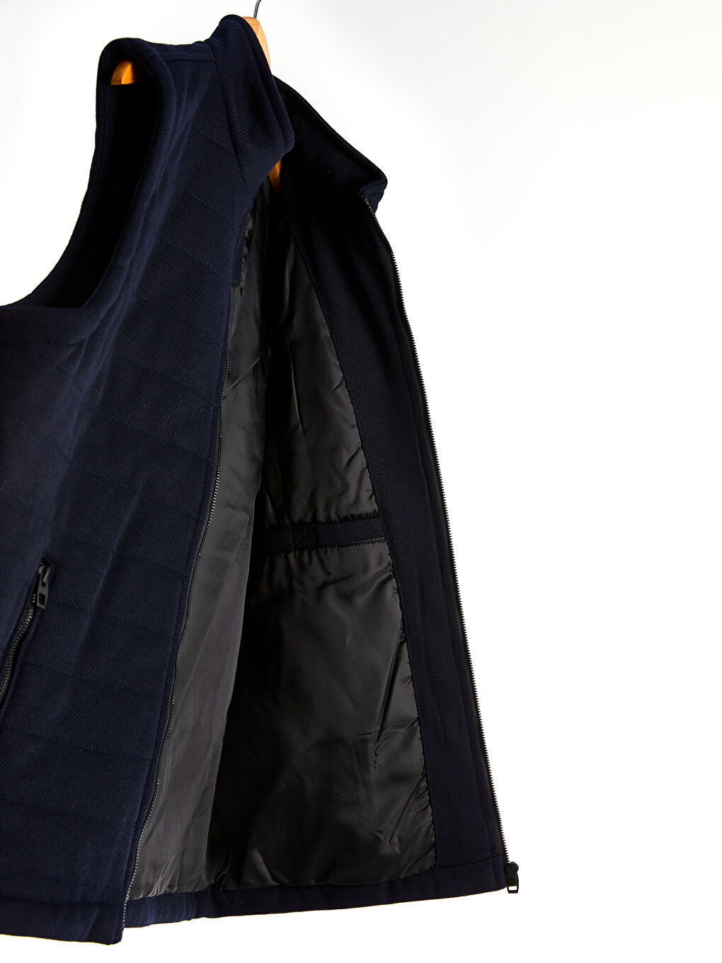 Lacivert Standart Kalıp Dik Yaka Yelek-1