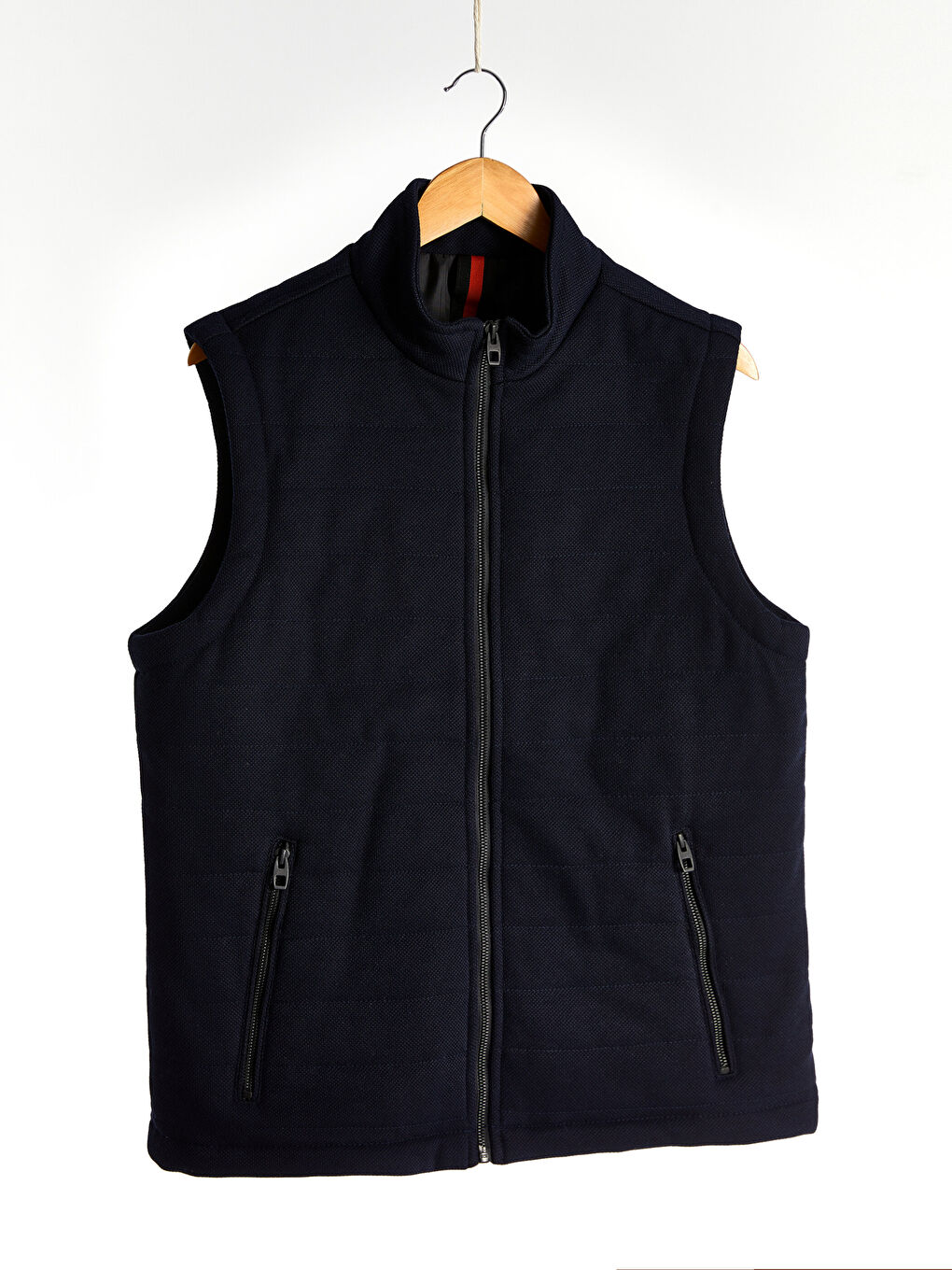 Lacivert Standart Kalıp Dik Yaka Yelek