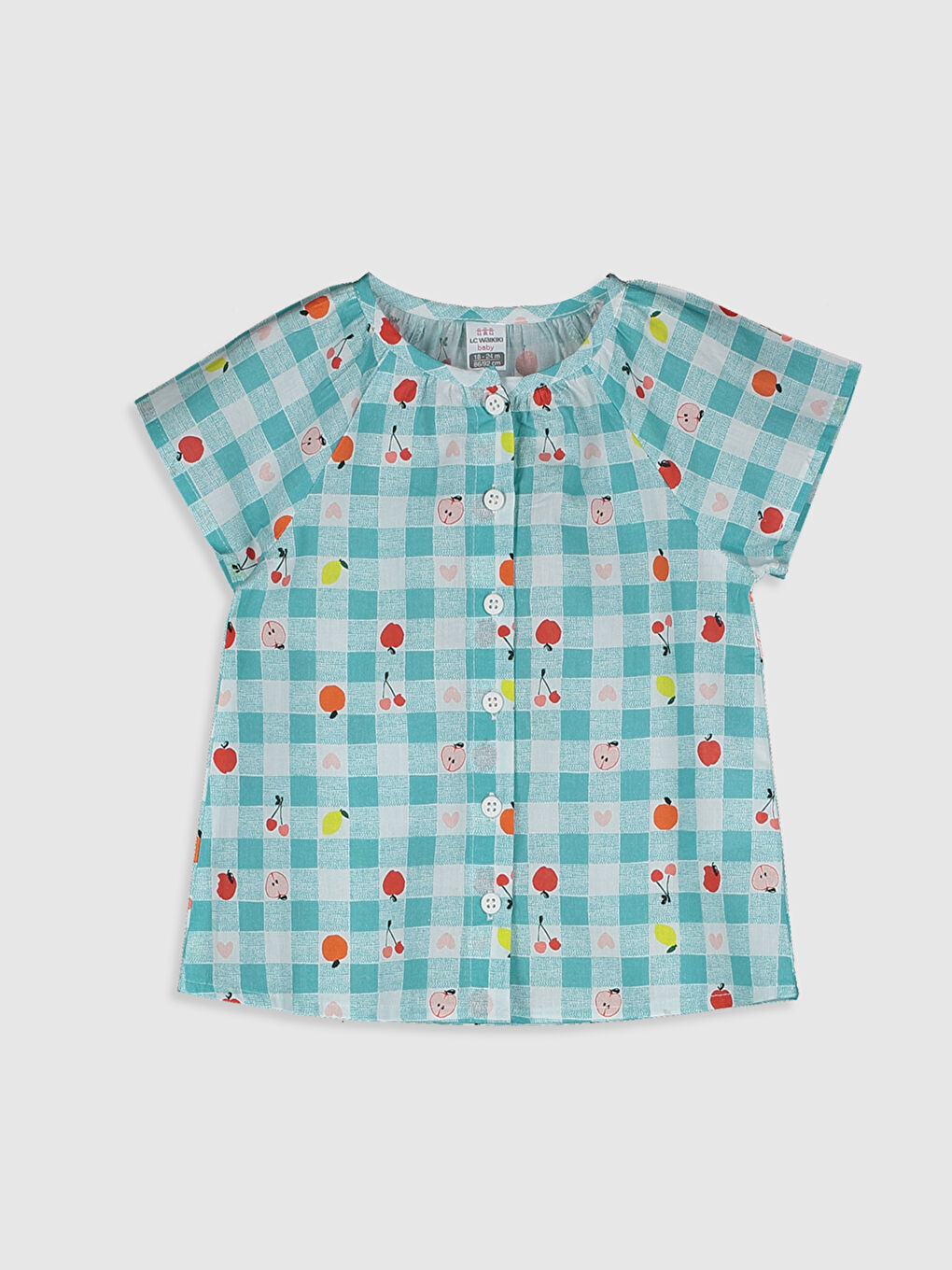 Chemise pour Bébé Filles à Col Rond et Manches Courtes
