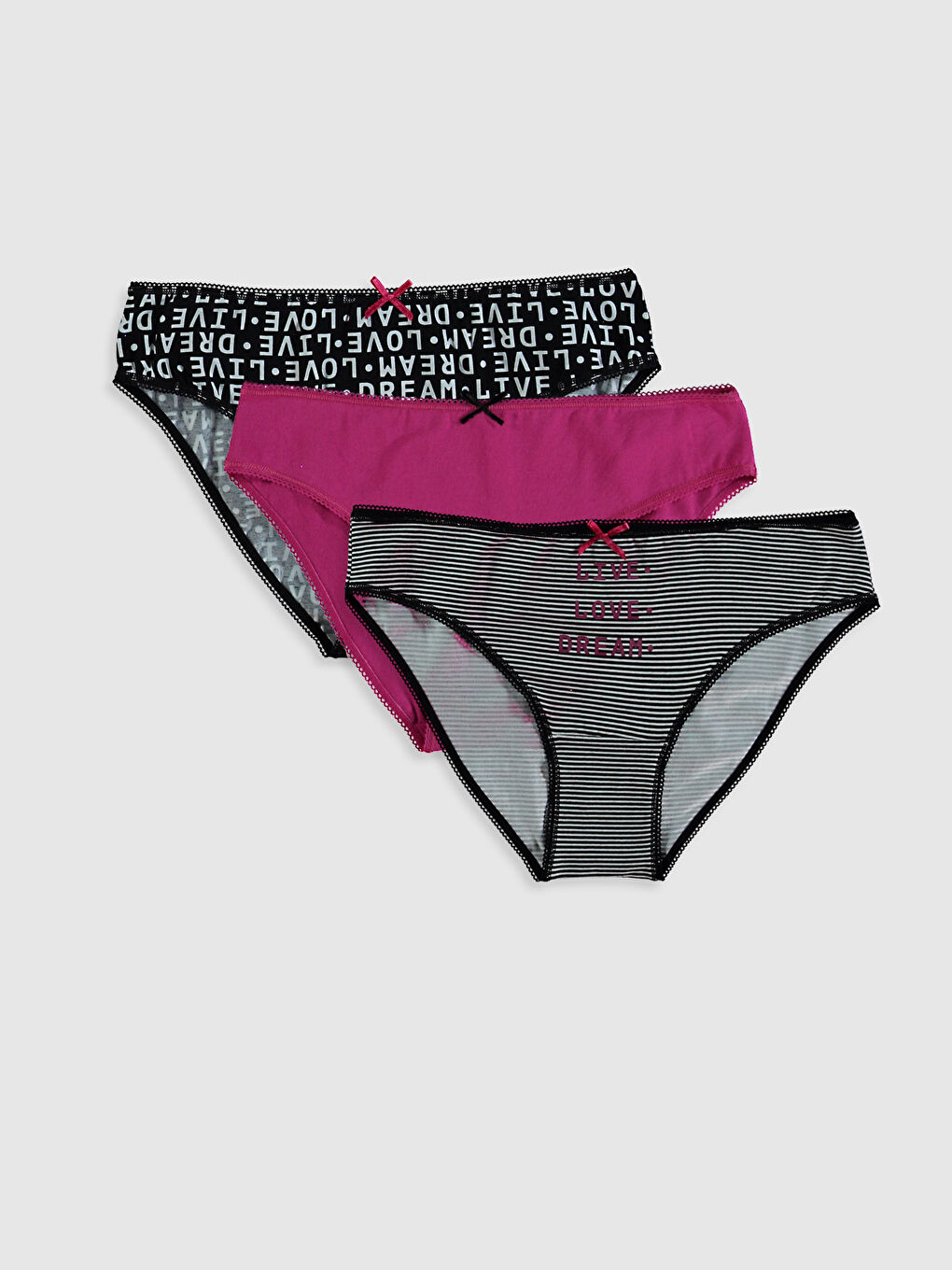 Siyah Pamuklu Klasik Külot 3'lü