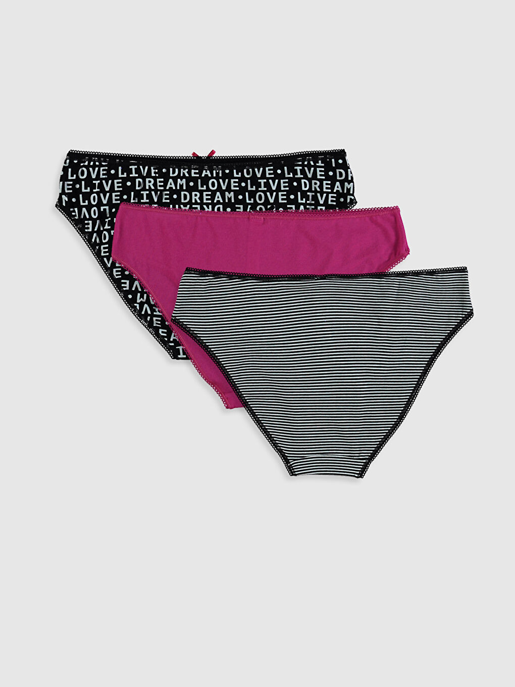 Siyah Pamuklu Klasik Külot 3'lü-1