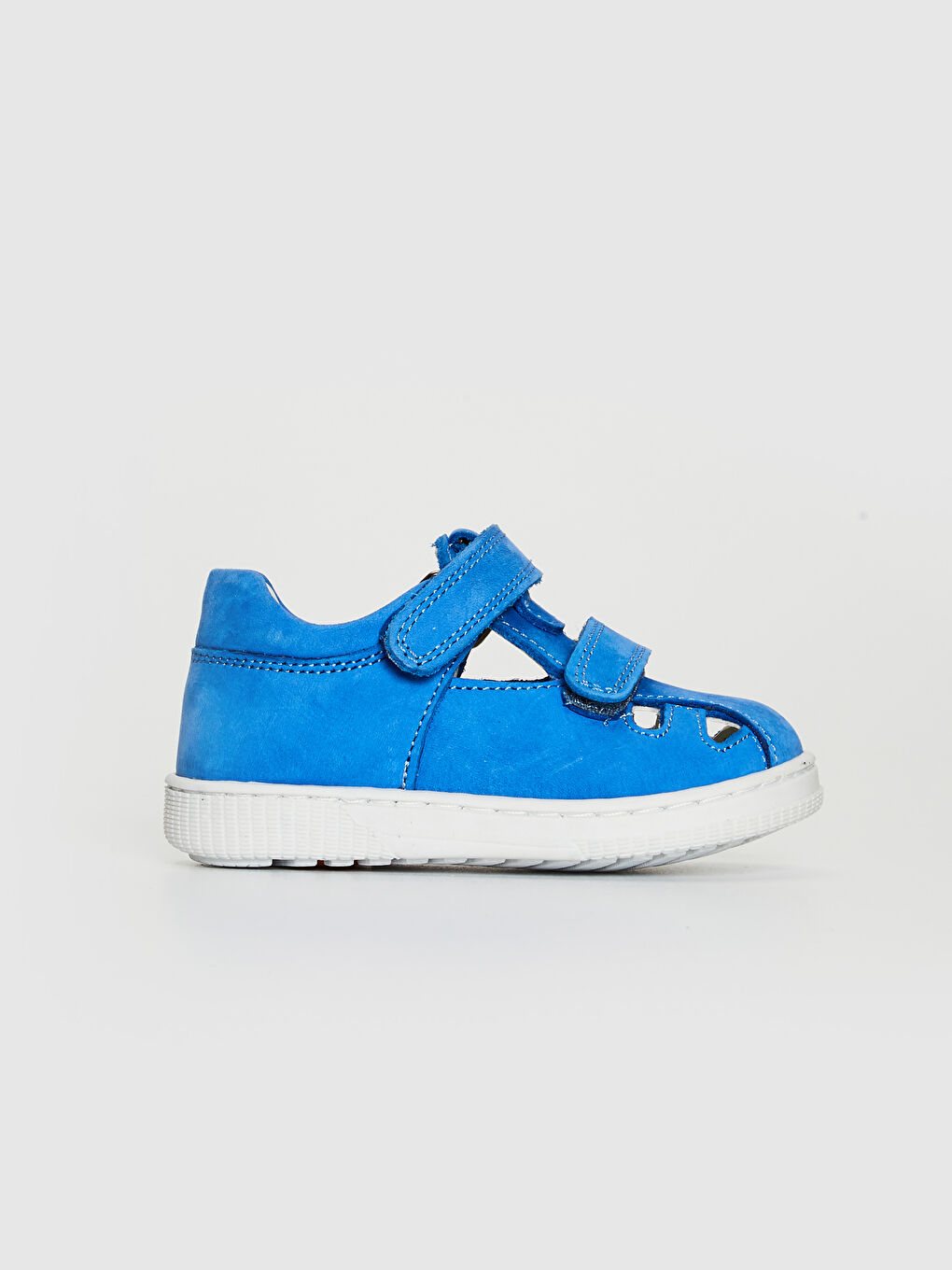 Mavi Erkek Bebek Hakiki Deri İlk Adım Ayakkabısı-1