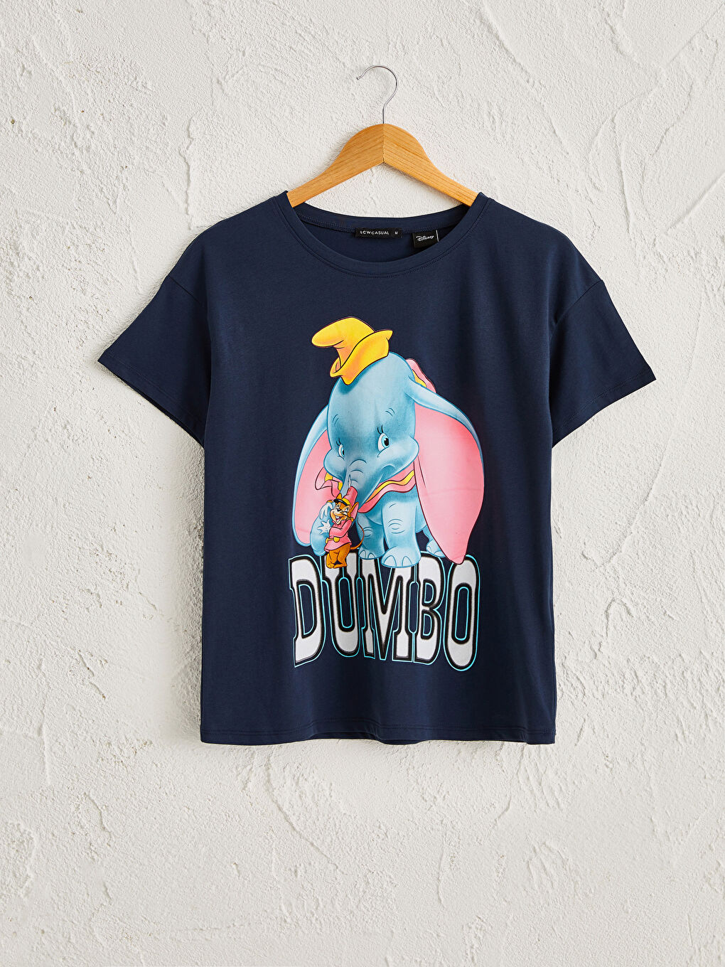 Siyah Bisiklet Yaka Kısa Kollu Kadın Tişört-1