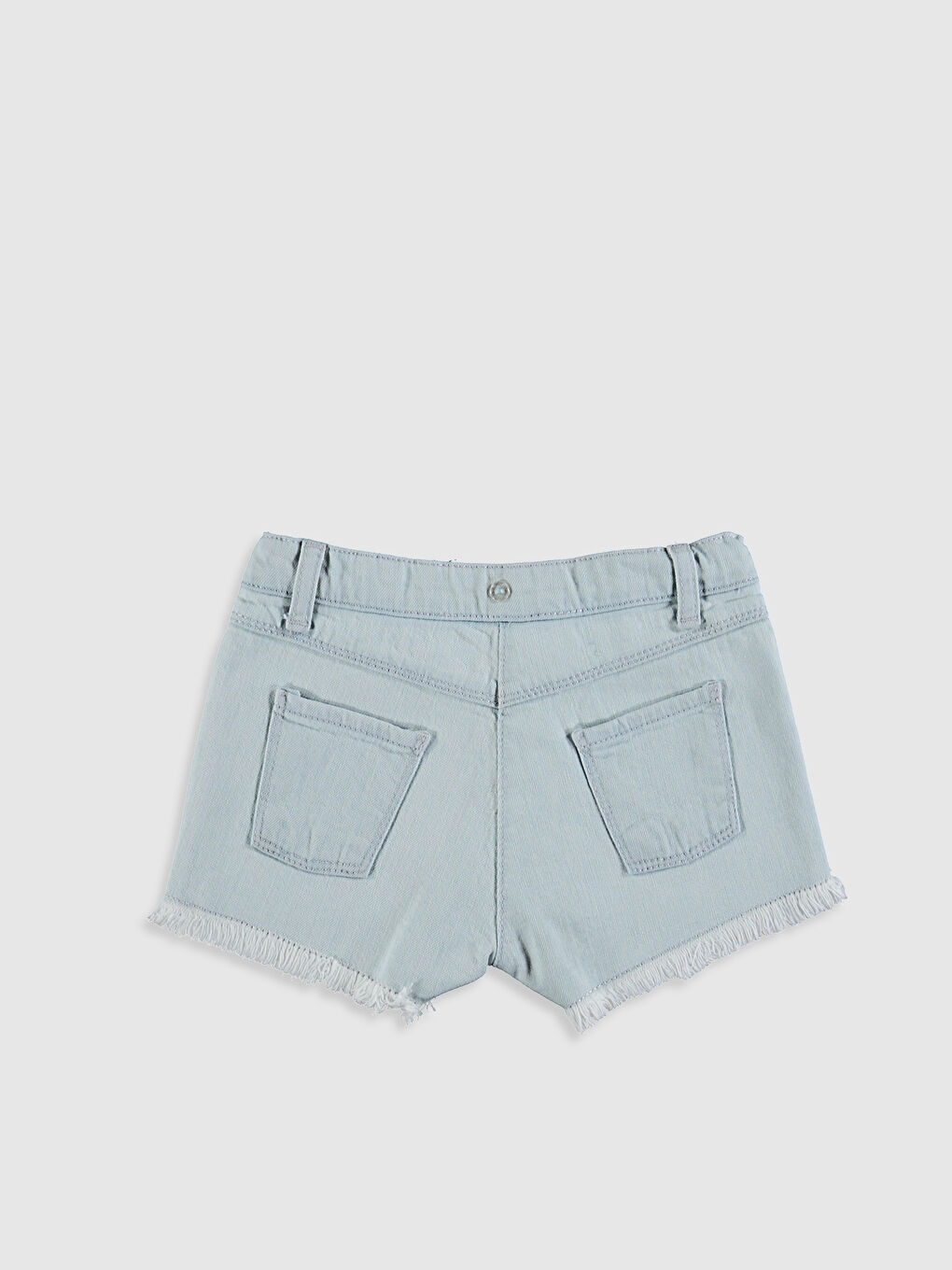 Açık İndigo Rodeo Jean Şort-1
