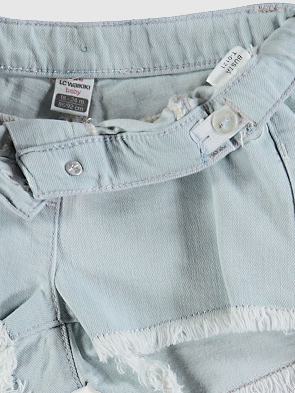 Açık İndigo Rodeo Jean Şort-2