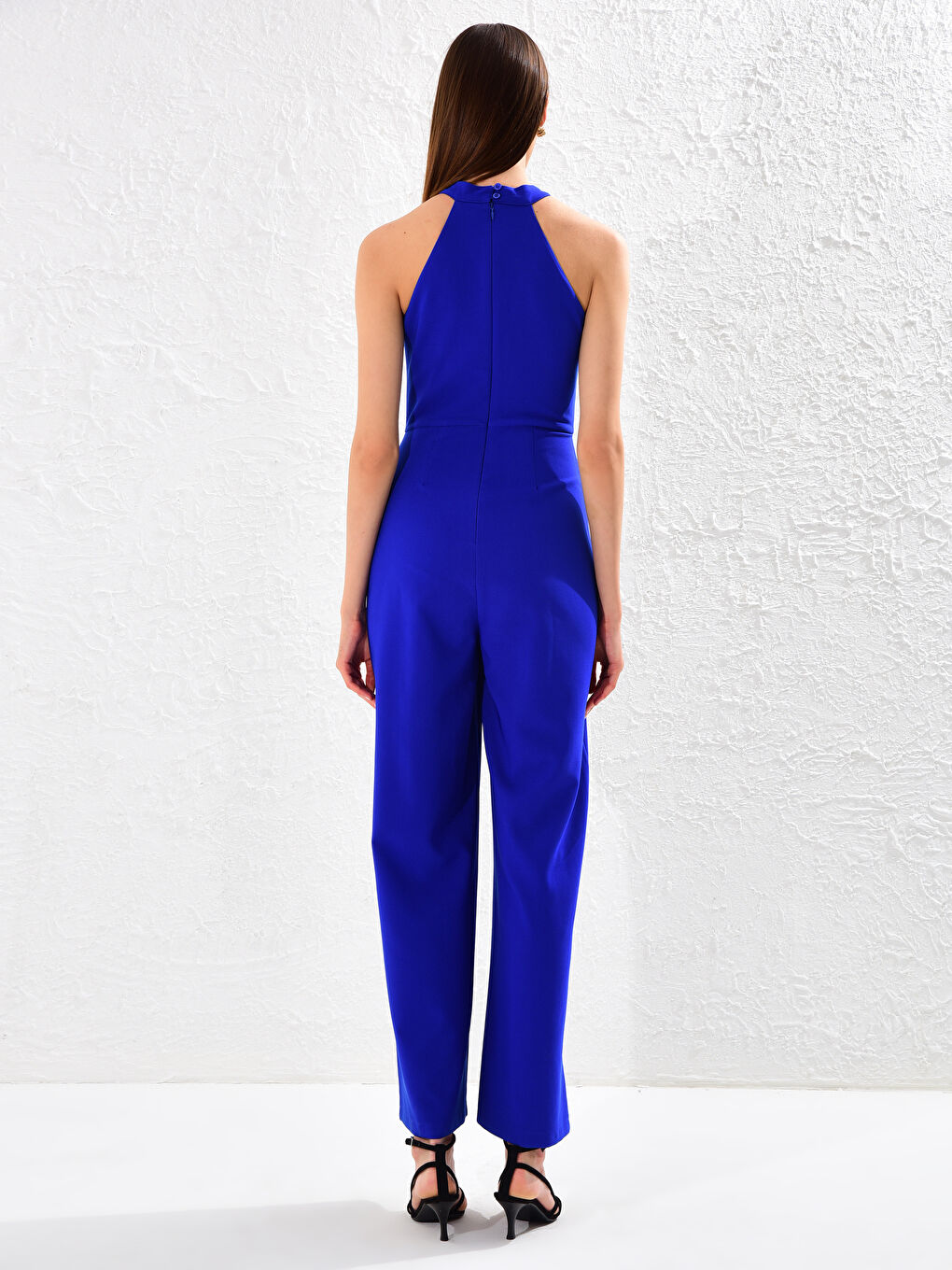 Mavi Appleline Halter Yaka Esnek Tulum-5