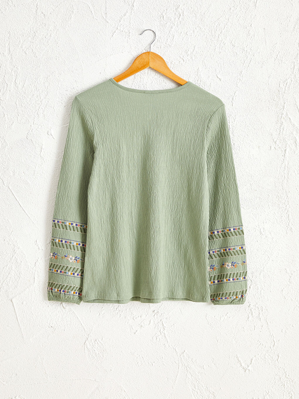 Ženska Majica Sa Štampanim Motivom Dugih Rukava Na Vezivanje-1