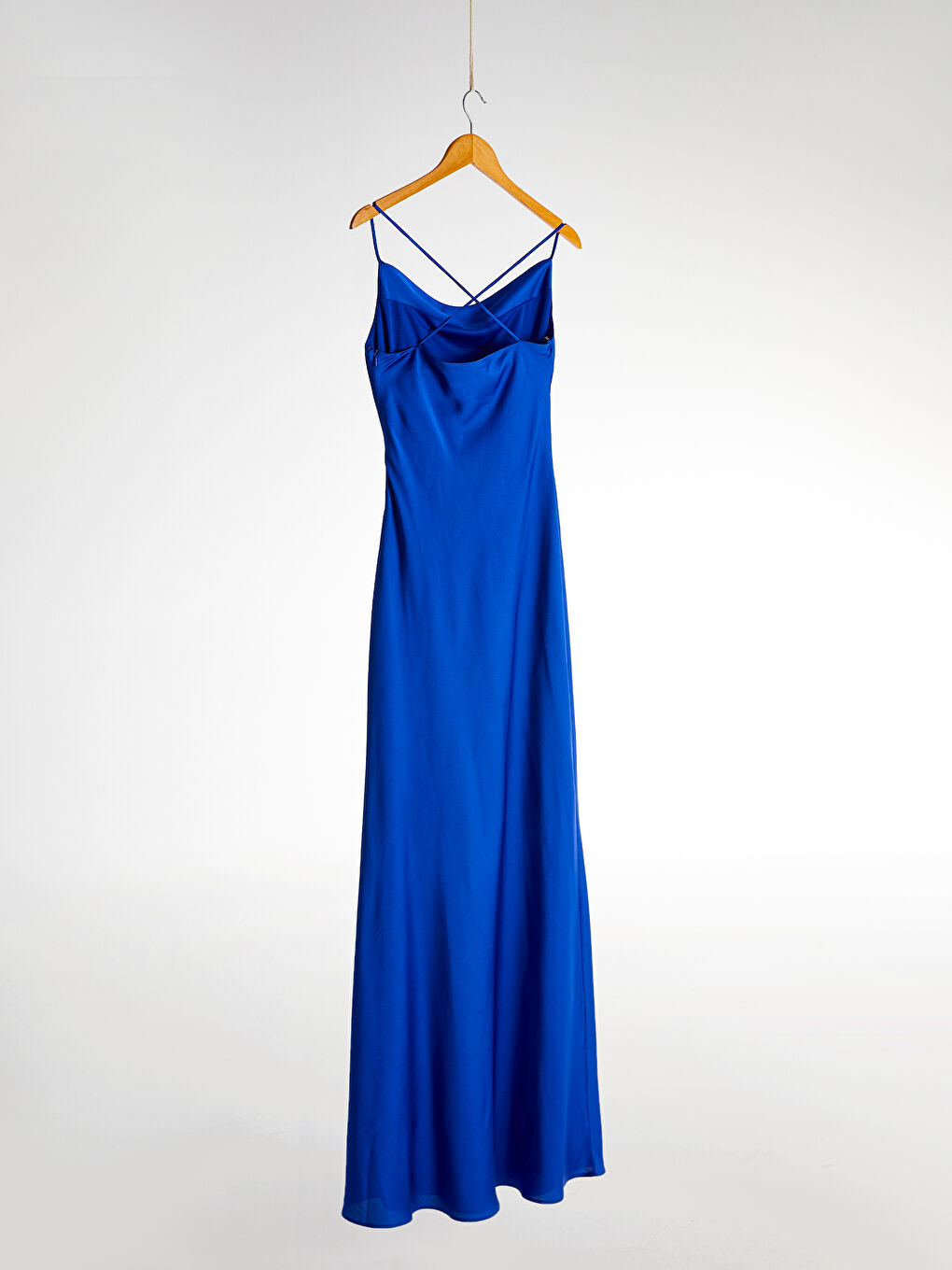 Lacivert Askılı Kadın Elbise-6