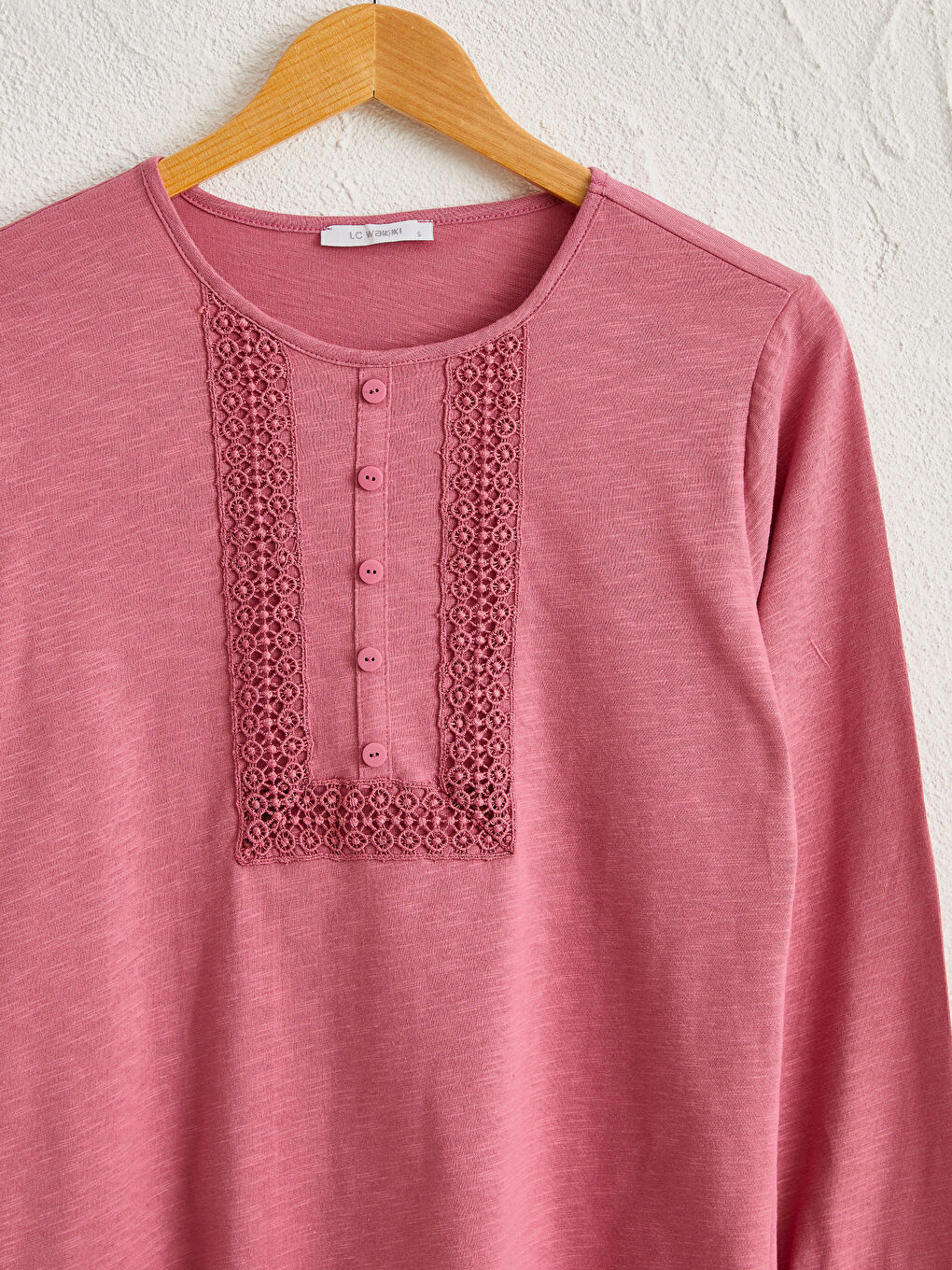 T-shirt à manches longues et col rond pour Femmes-2