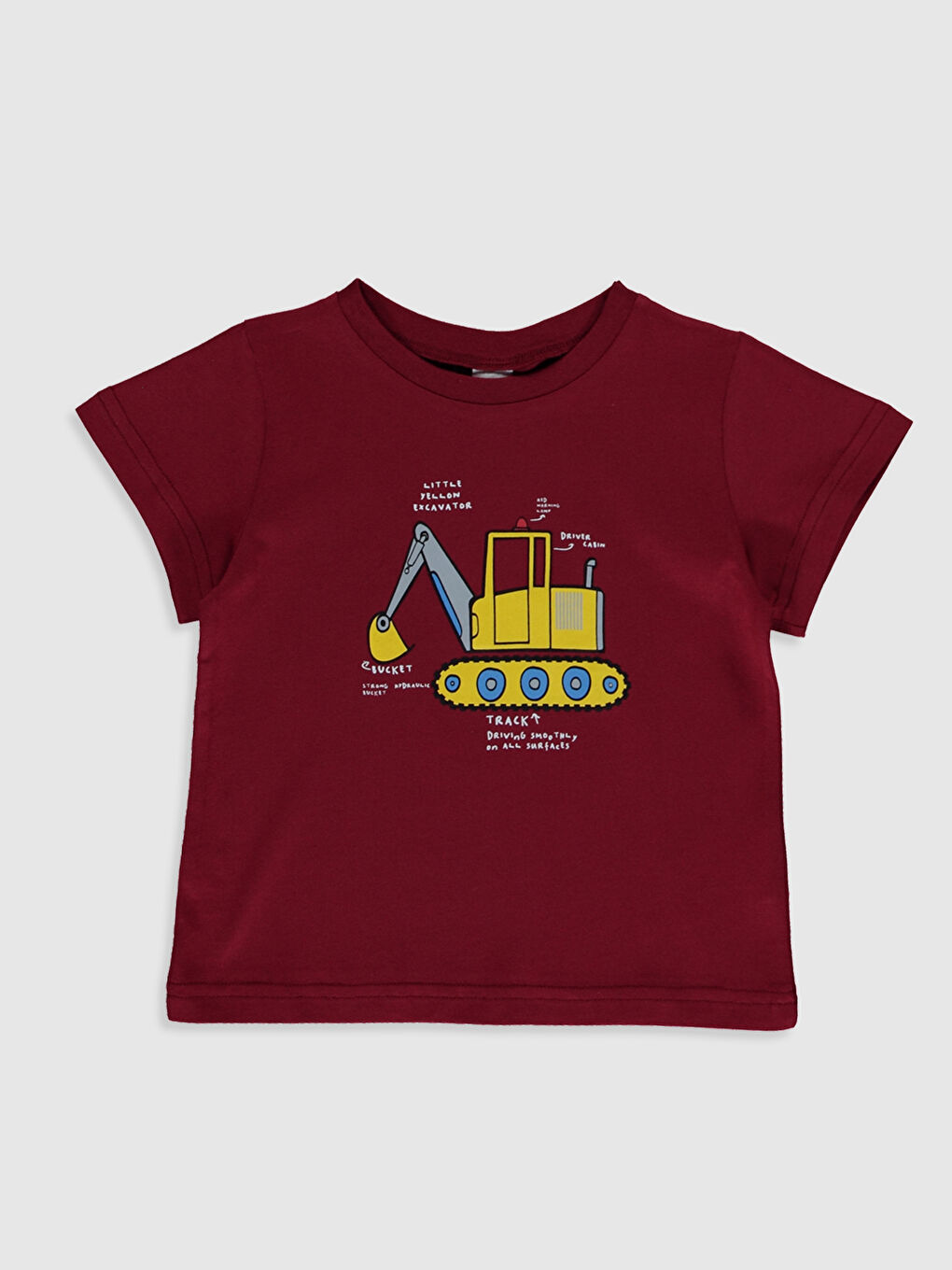 Kırmızı Bisiklet Yaka Kısa Kollu Erkek Bebek Tişört