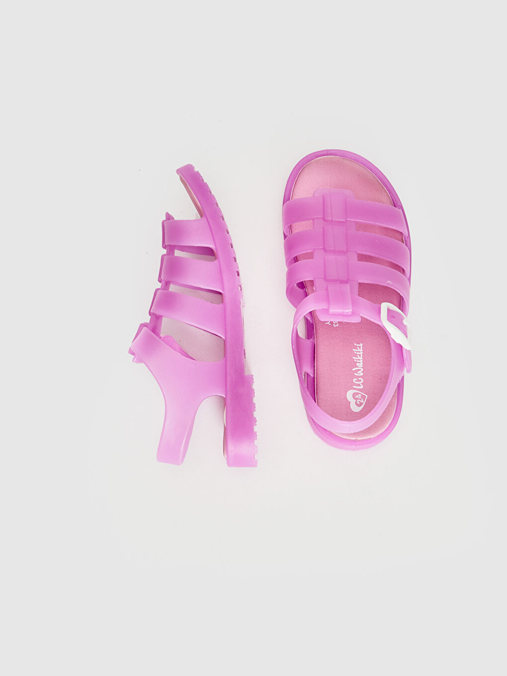 Lila Kız Bebek Tokalı Sandalet-2