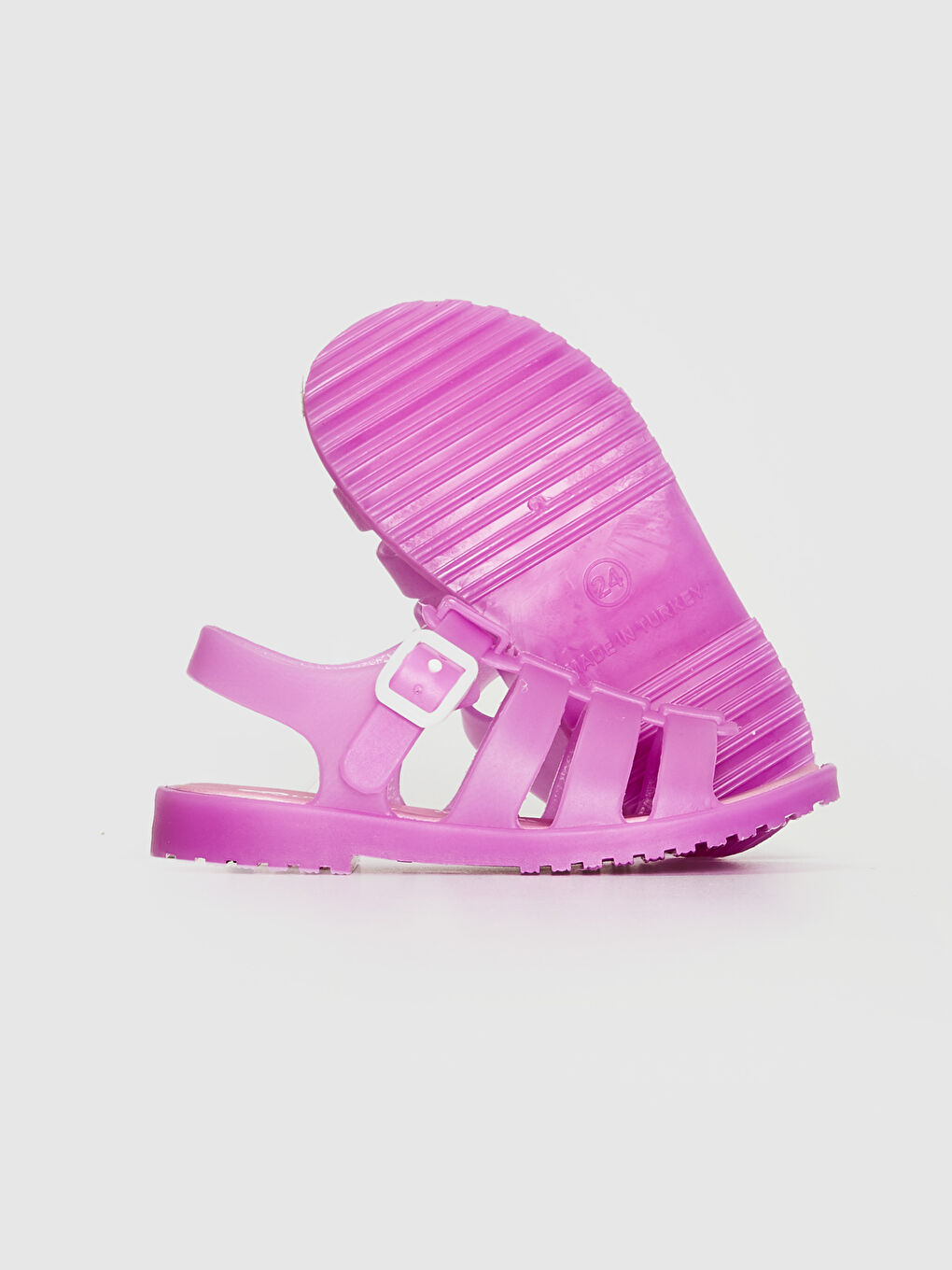 Lila Kız Bebek Tokalı Sandalet-3